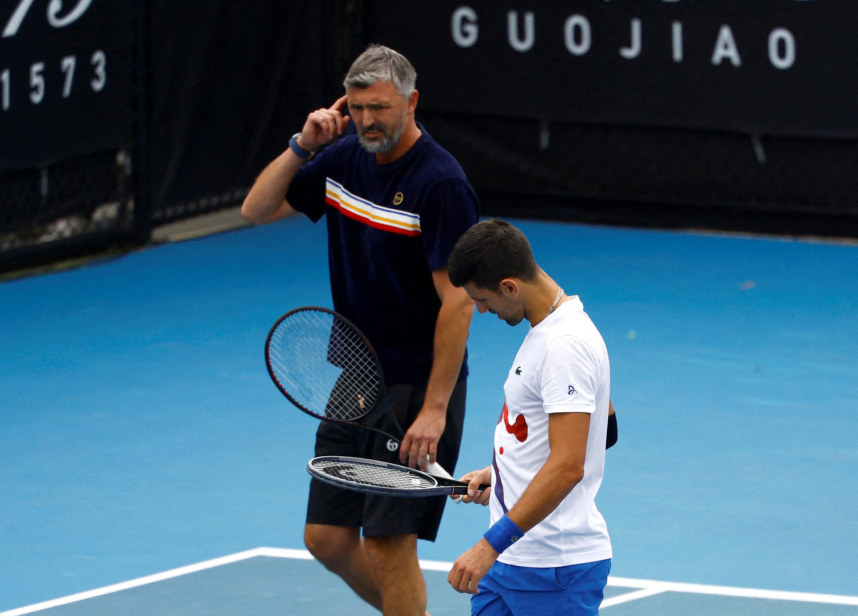 Après six années fructueuses, l'association entre Novak Djokovic et Goran Ivasinevic a pris fin ce 27 mars. Reuters/Issei Kato