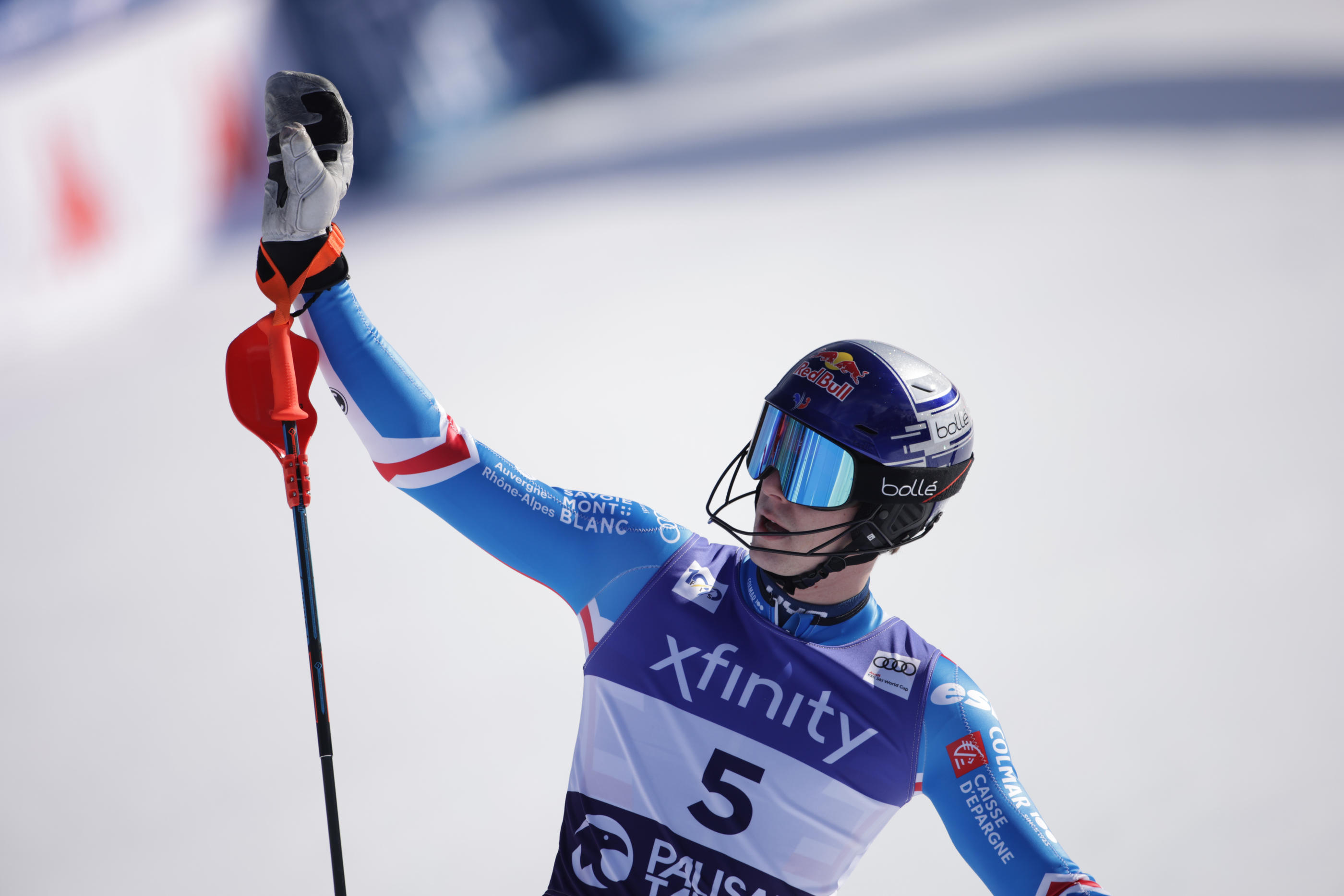 Clément Noël s'est offert la seconde place du slalom aux Etats-Unis, son troisième podium de suite dans la discipline. Icon Sport/Matic Klansek