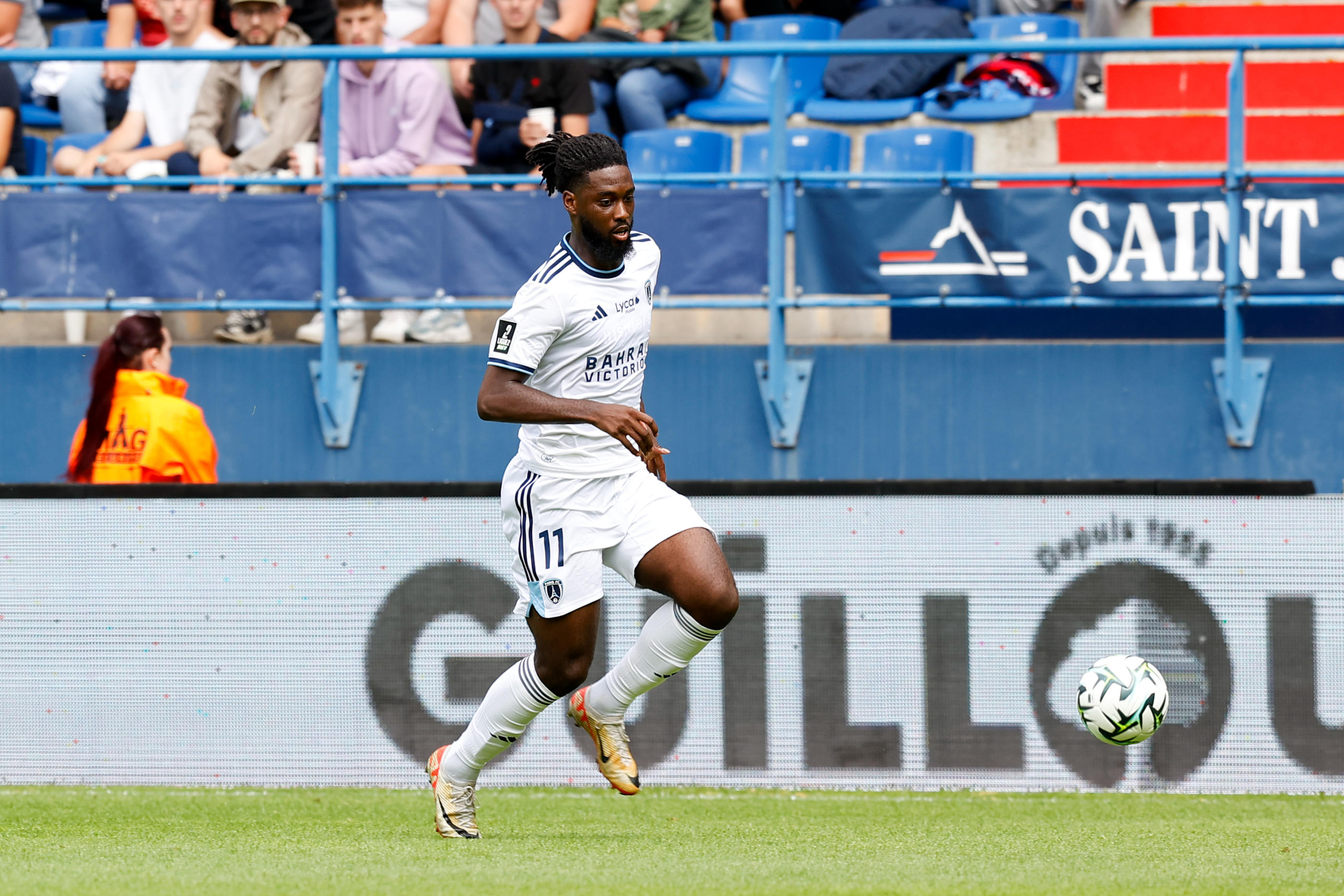 Jean-Philippe Krasso a marqué son premier but avec le Paris FC. Icon Sport