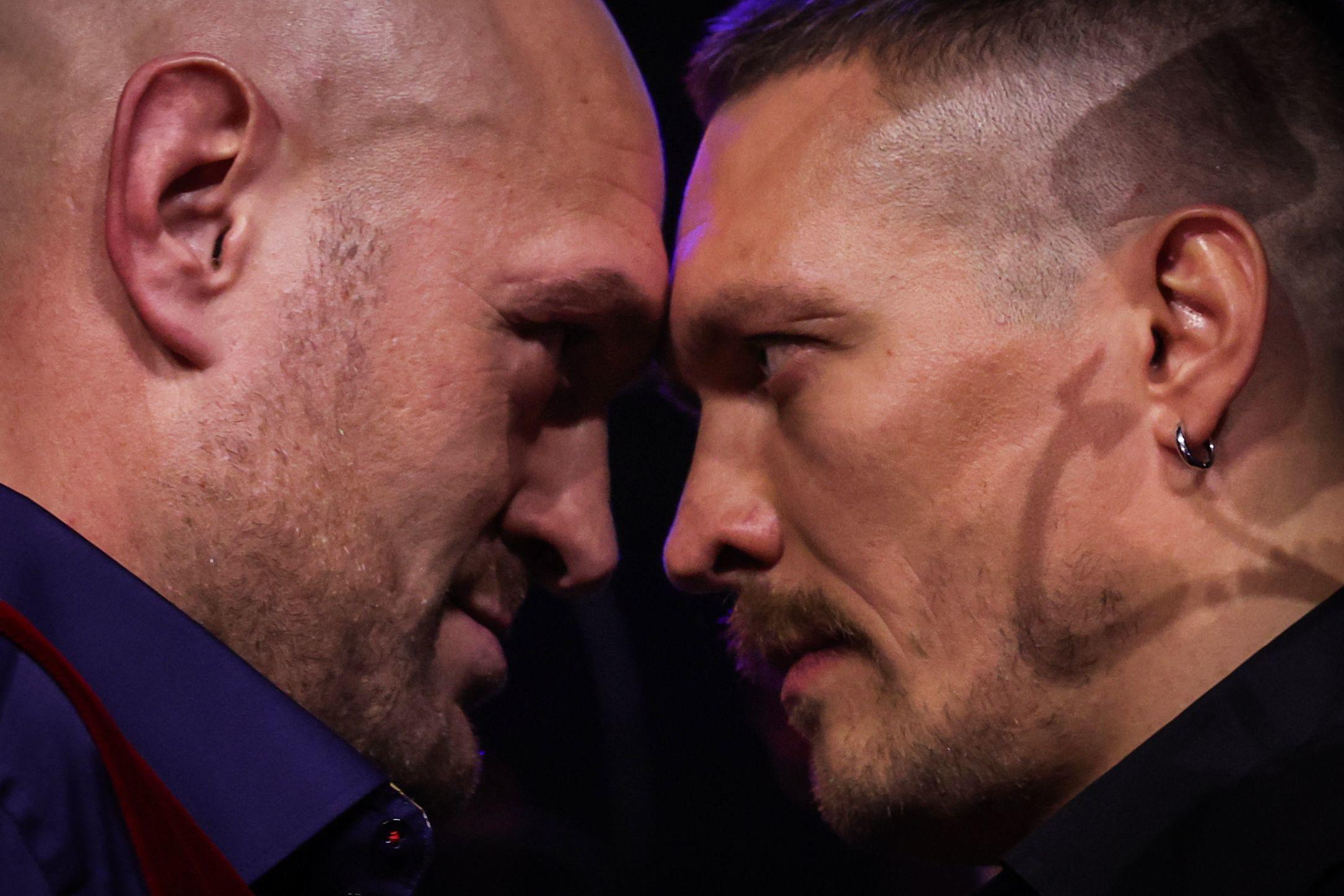 Tyson Fury et Oleksandr Usyk vont s'affronter pour déterminer le meilleur poids lourd de la planète. (Photo by Daniel LEAL / AFP)
