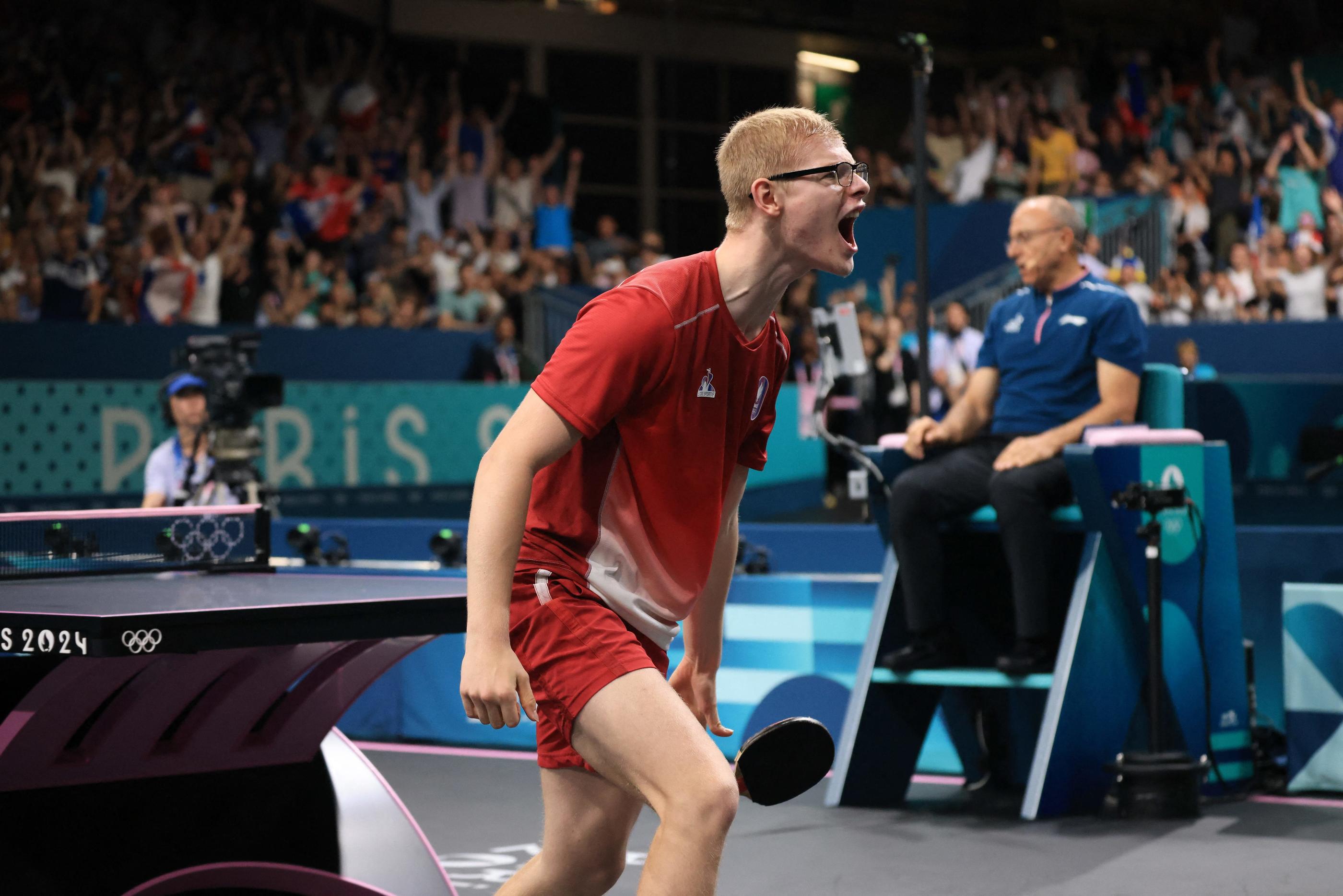 Félix Lebrun s'est imposé au terme d'un match à suspens en sept sets pour la demi-finale du tournoi olympique. LP/ Olivier Arandel