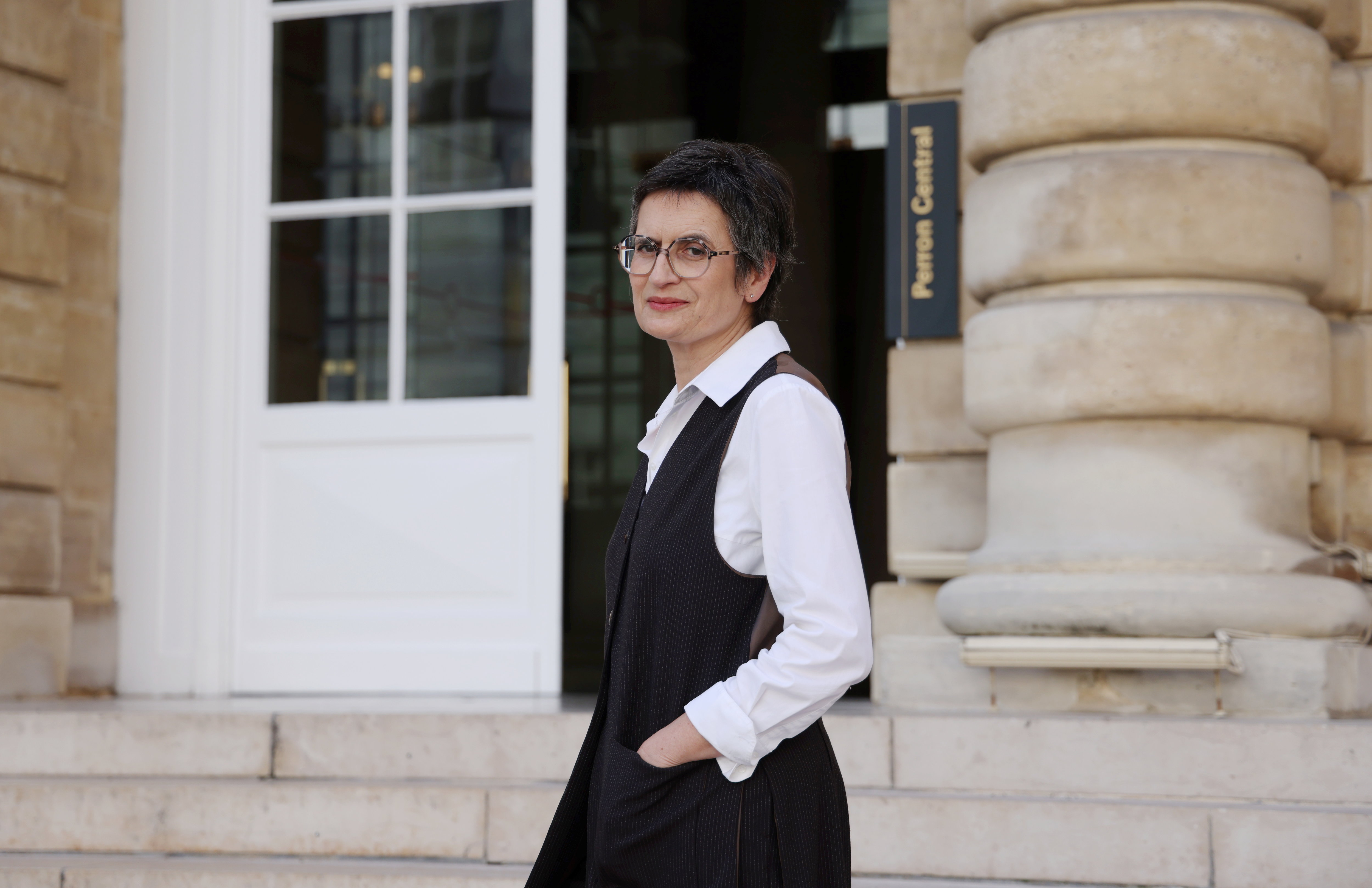 Palais du Luxembourg, Paris (VIe), ce lundi 2 octobre. Ghislaine Senée, ancienne maire d'Evecquemont (Yvelines), a mené une liste d'union de la gauche aux élections sénatoriales. LP/Jean-Baptiste Quentin.
