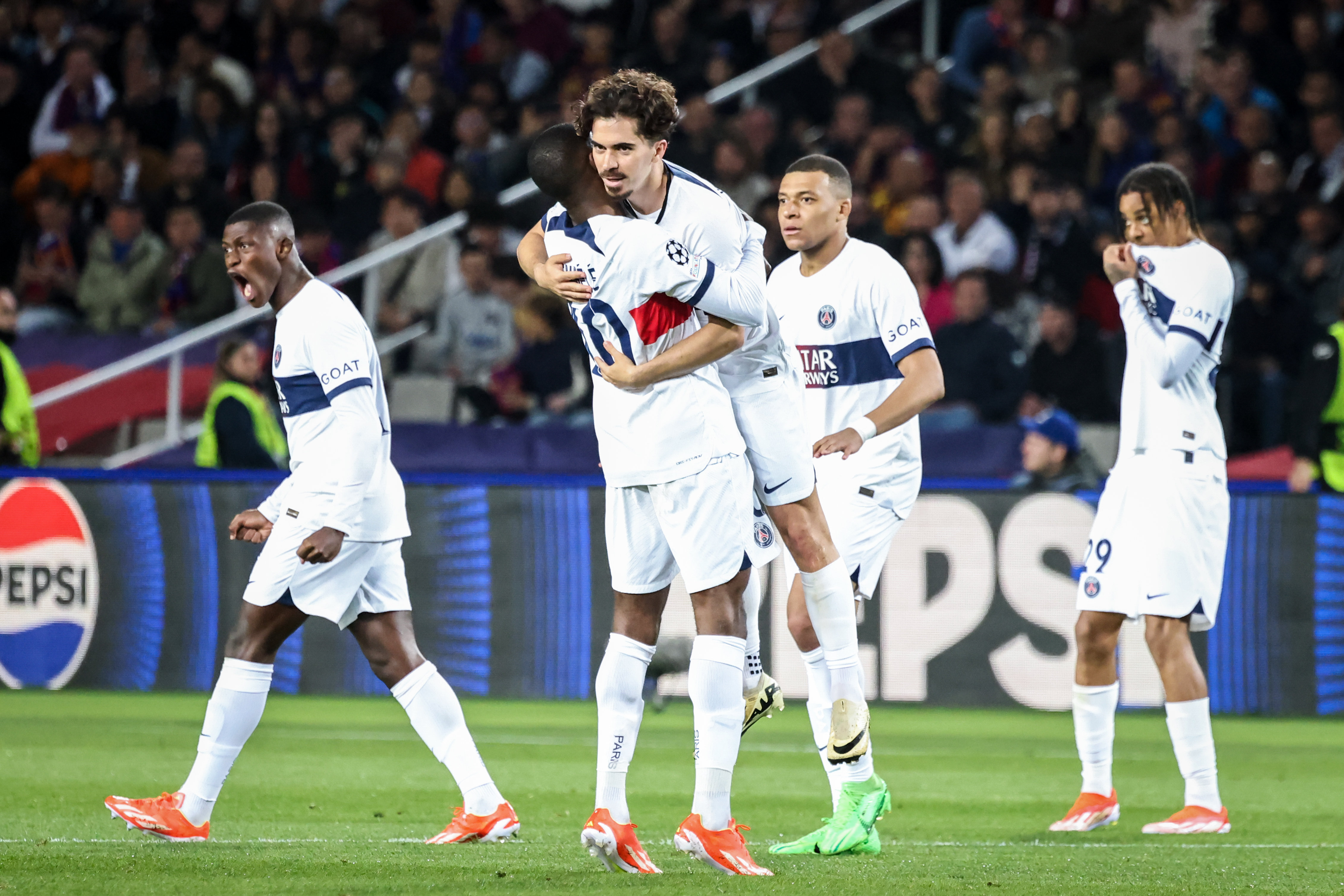 Le Paris Saint-Germain s'est qualifié pour la troisième fois depuis 2020 pour les demi-finales de la Ligue des champions. LP/Fred Dugit