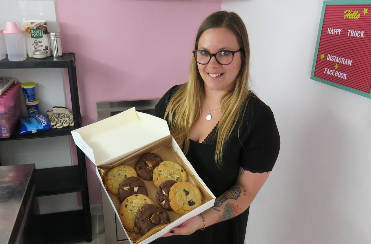 <b></b> Juziers, ce mardi. A 32 ans, Gwenaëlle Beaumont a lancé une cagnotte sur Kiss Kiss Bank Bank pour mener à bien son projet : proposer de la pâtisserie américaine dans son « Happy Truck ». 