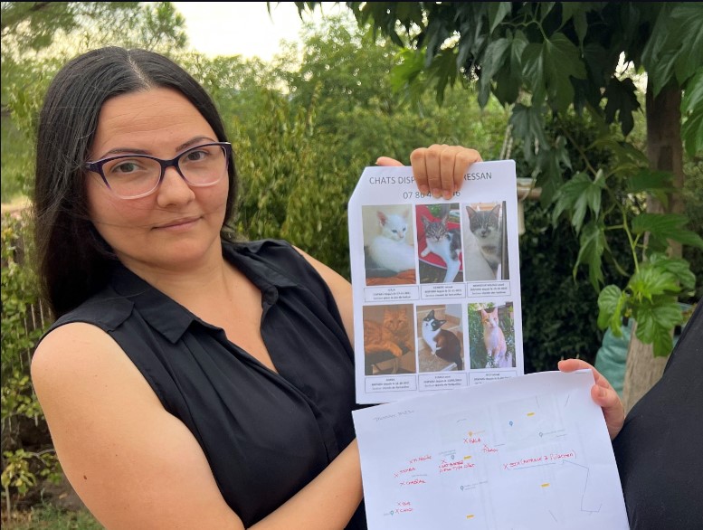 La propriétaire de Choco et de Cerbère, Saïda Ounnas a monté un dossier sur la disparition de chats dans l'Hérault. LP/Christian Goutorbe