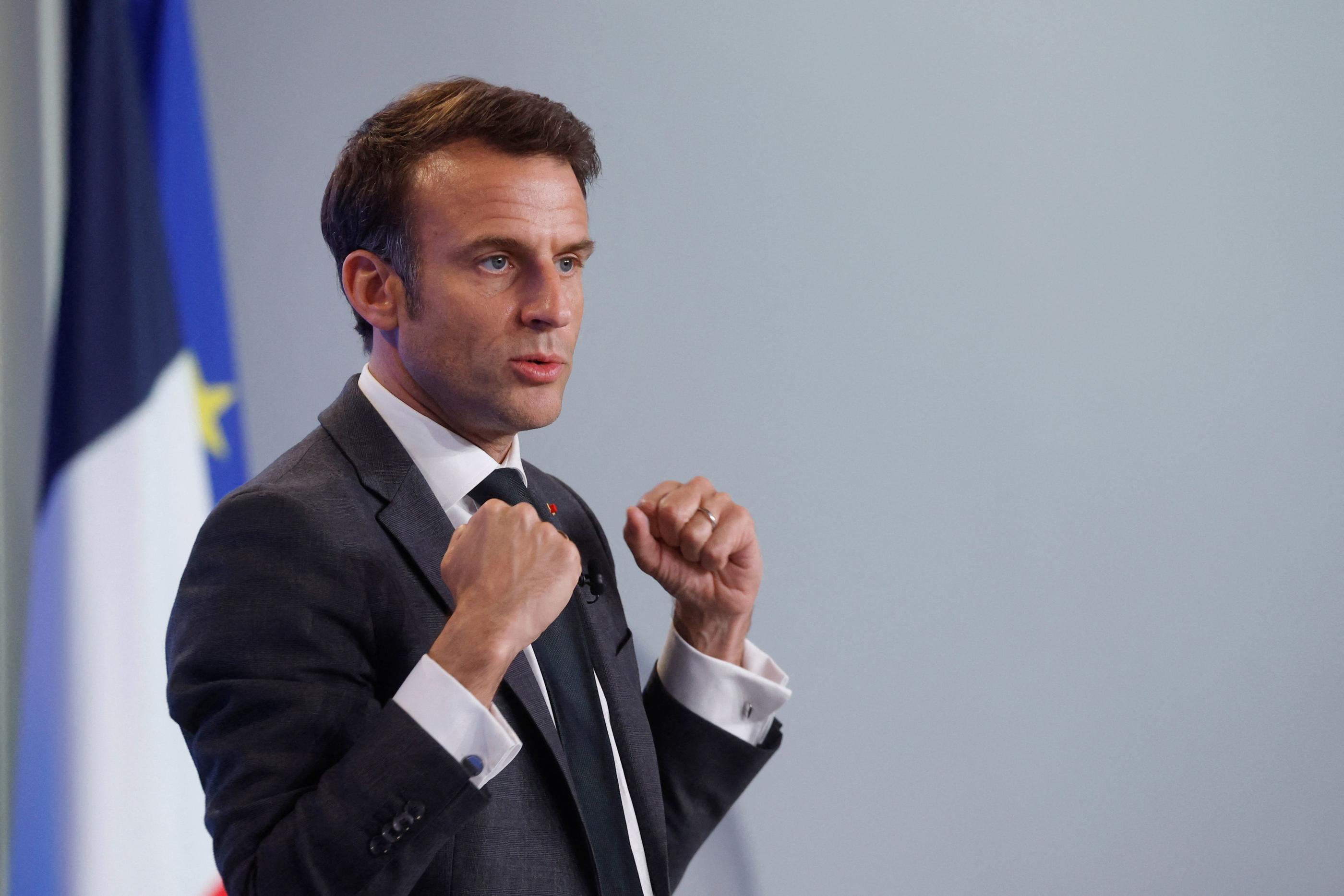 Emmanuel Macron recevait ce jeudi à l'Elysée les acteurs de l'industrie française. Yoan VALAT / POOL / AFP