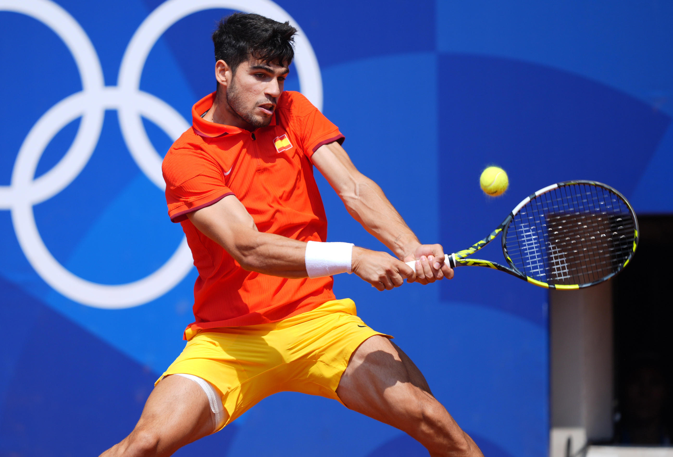 Carlos Alcaraz n'a fait qu'une bouchée de Félix Auger-Aliassime ce vendredi. Icon Sport/Amber Searls