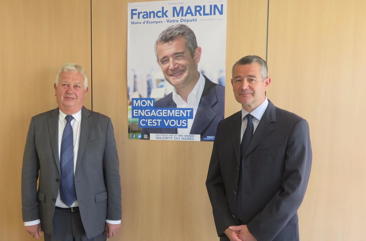 <b></b> Maisse, ce mardi. Franck Marlin (à droite) a lancé sa campagne législative accompagné de son suppléant Bernard Bouley. Il est soutenu par 62 des 69 maires de la première circonscription. 