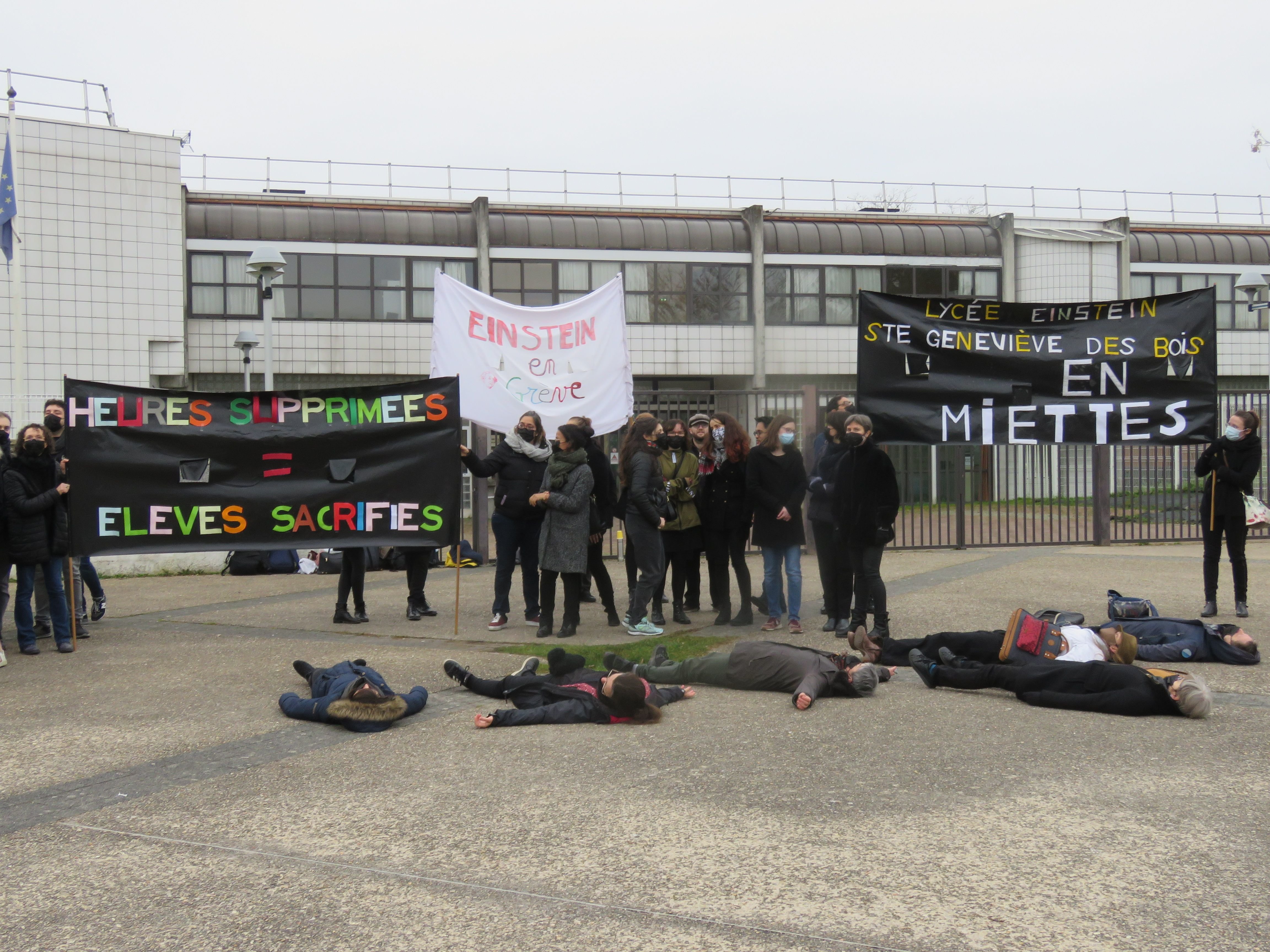 Ce mardi 8 février, 82% des professeurs du lycée Einstein de Saint-Geneviève-des-Bois étaient en grève. LP/Nolwenn Cosson