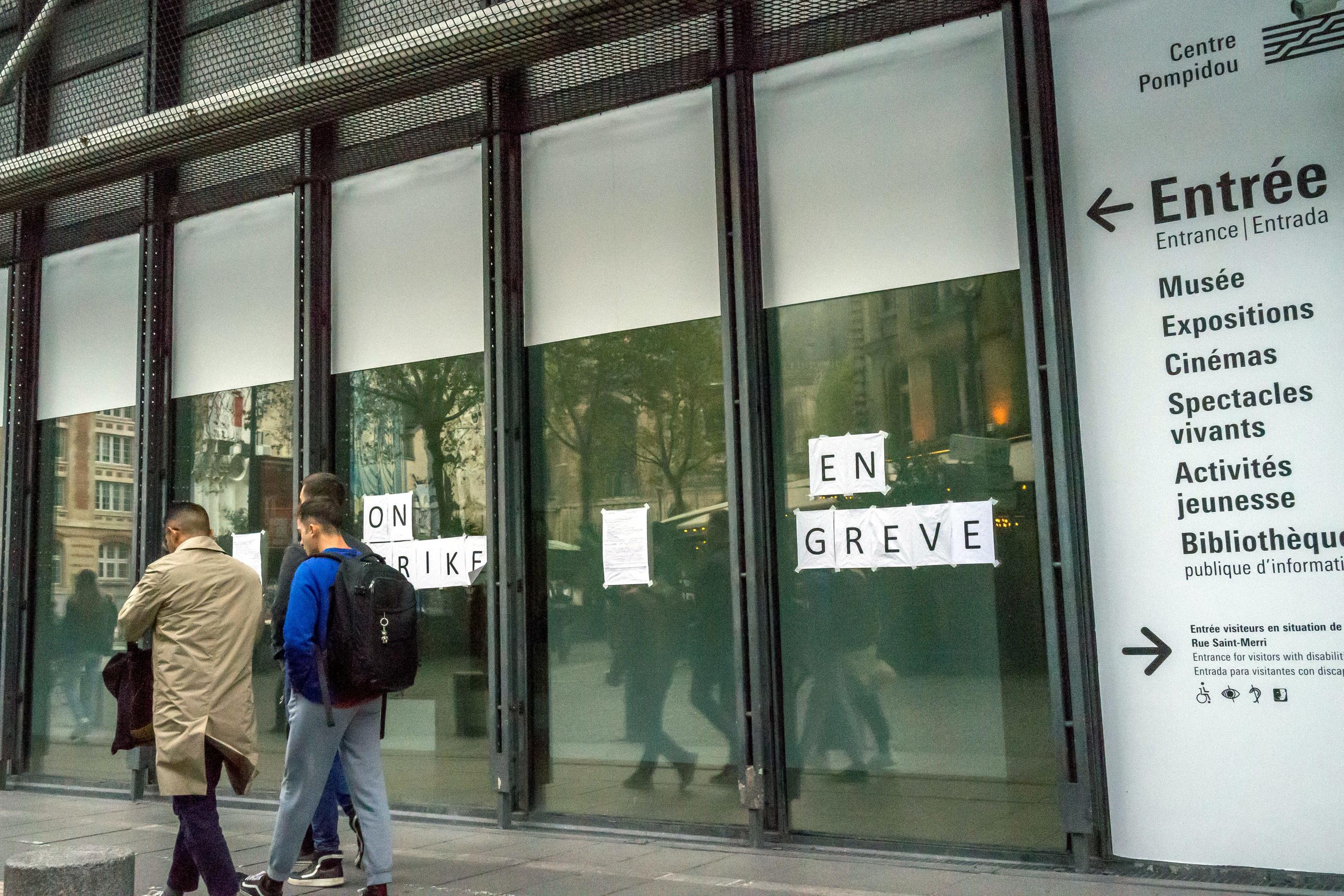 Au musée national d’art moderne comme à la bibliothèque publique d’information (BPI), les agents demandent des garanties quant au maintien des postes et des salaires pendant les cinq ans de fermeture du centre Pompidou. DR