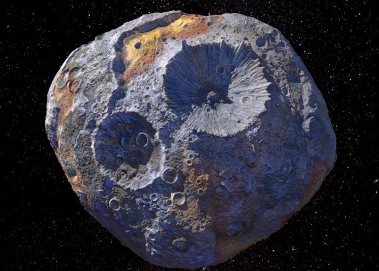 Vue d’artiste de l’astéroïde Psyché, situé sur la ceinture principale, entre Mars et Jupiter. Une sonde qui porte son nom doit être lancée ce jeudi. Nasa