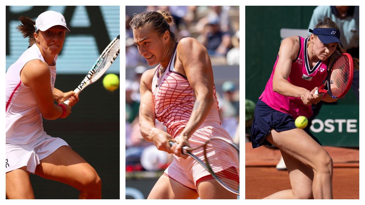 Iga Swiatek, Aryna Sabalenka et Elena Rybakina pourraient dominer le tennis féminin ces prochaines années. (Photomontage Reuters - Icon sport)