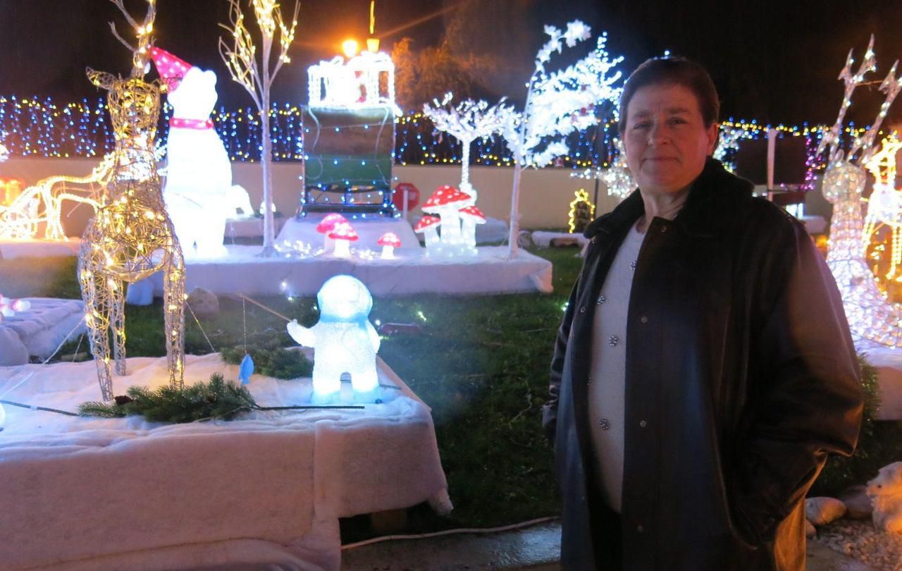 <b></b> Annet-sur-Marne, le 13 décembre 2017. Les décorations de Noël de Violette Boufflert-Spinelli sont à voir jusqu’à mi-janvier.