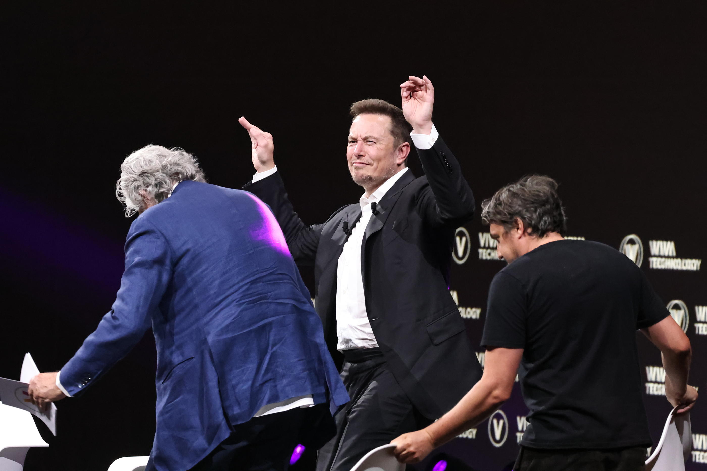 Le milliardaire Elon Musk, invité de prestige du salon VivaTech ce vendredi, était dans son élément devant un public fasciné par ses conseils et paroles. LP/Fred Dugit