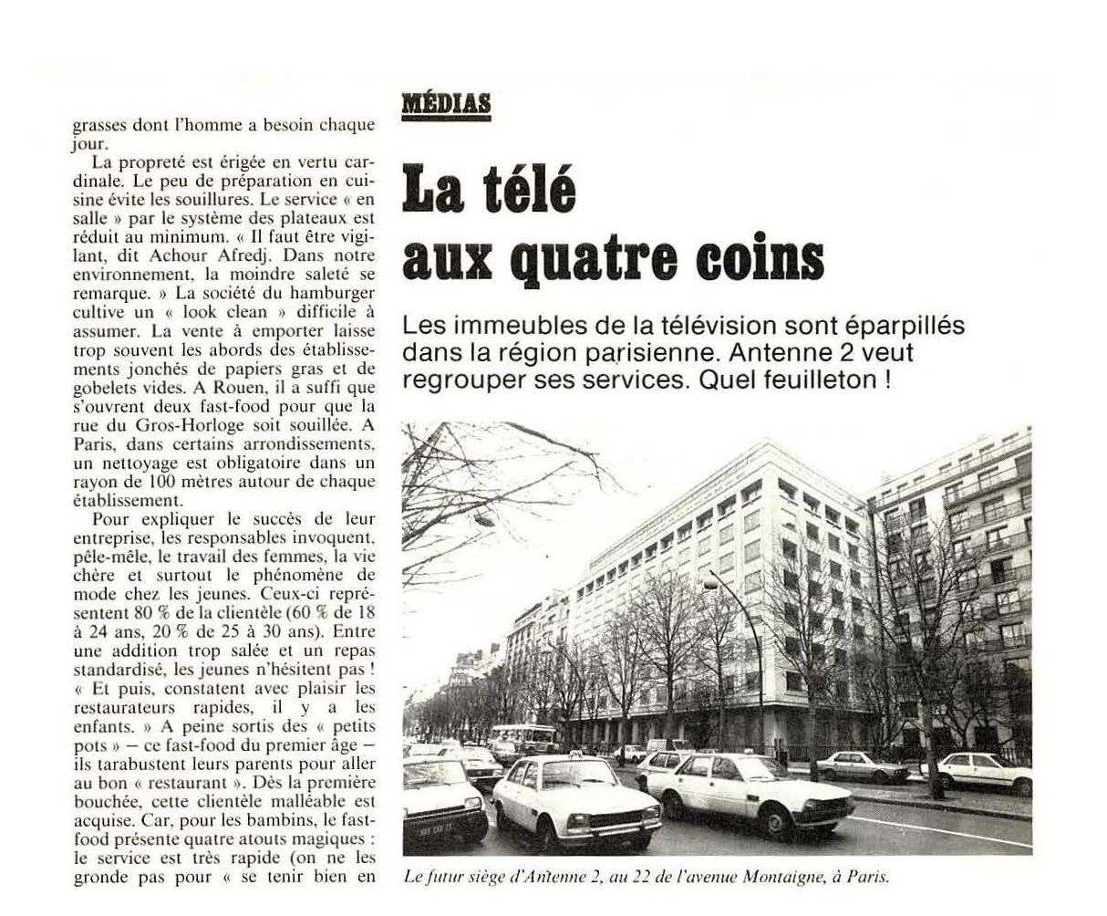 1983 La t l aux quatre coins de Paris L Express