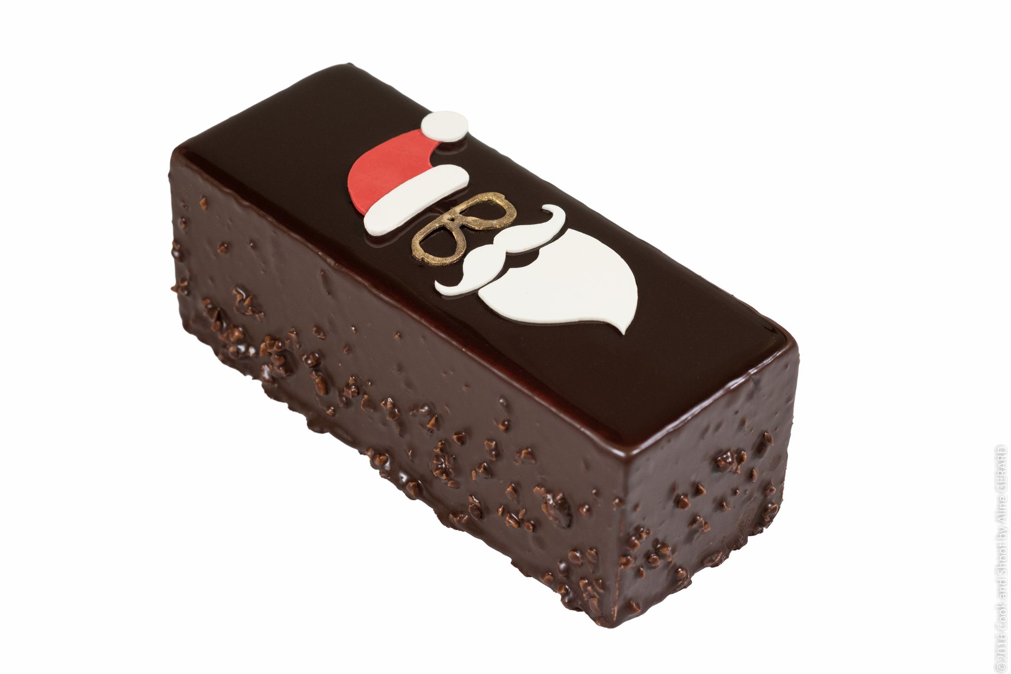 Bûche pyramide au chocolat - Croquant Fondant Gourmand