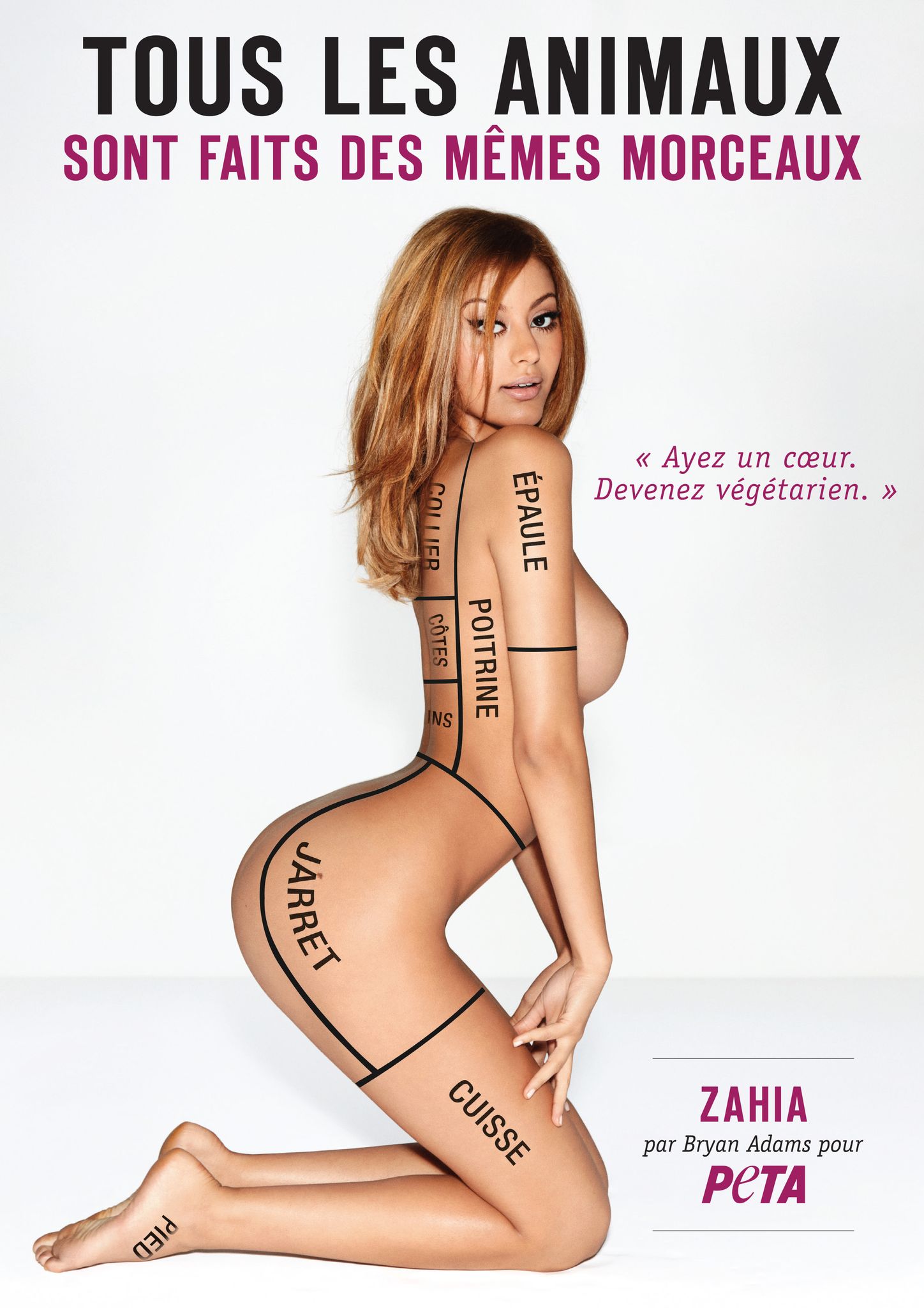 Zahia Dehar pose nue pour la PETA – LExpress