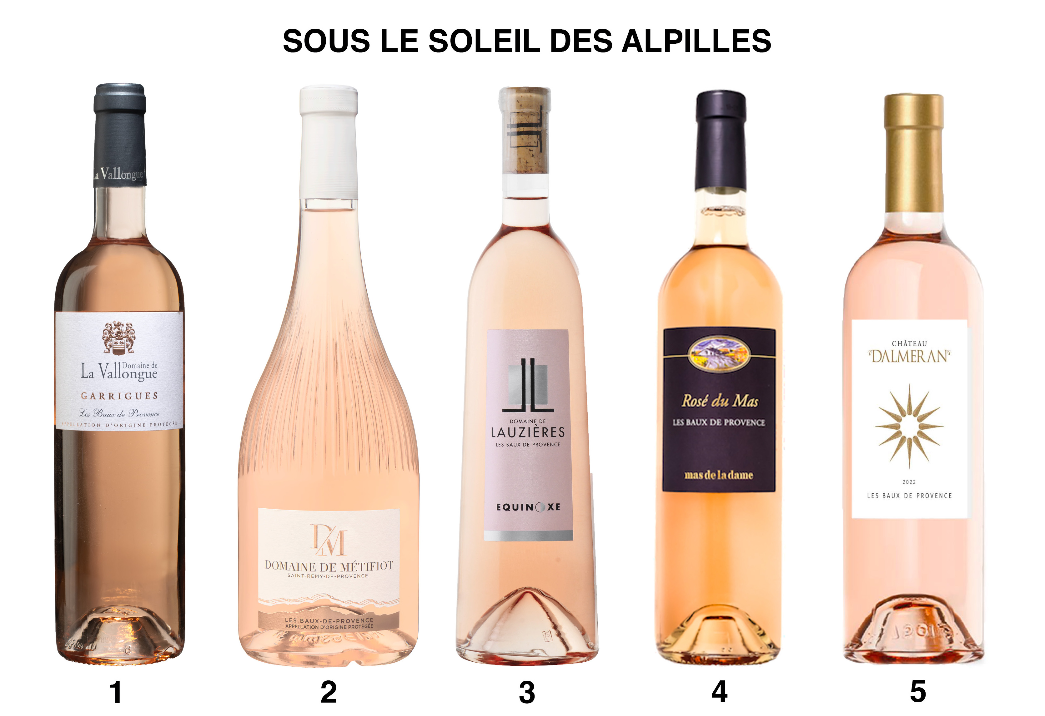 4 vins rosés prestige de Provence
