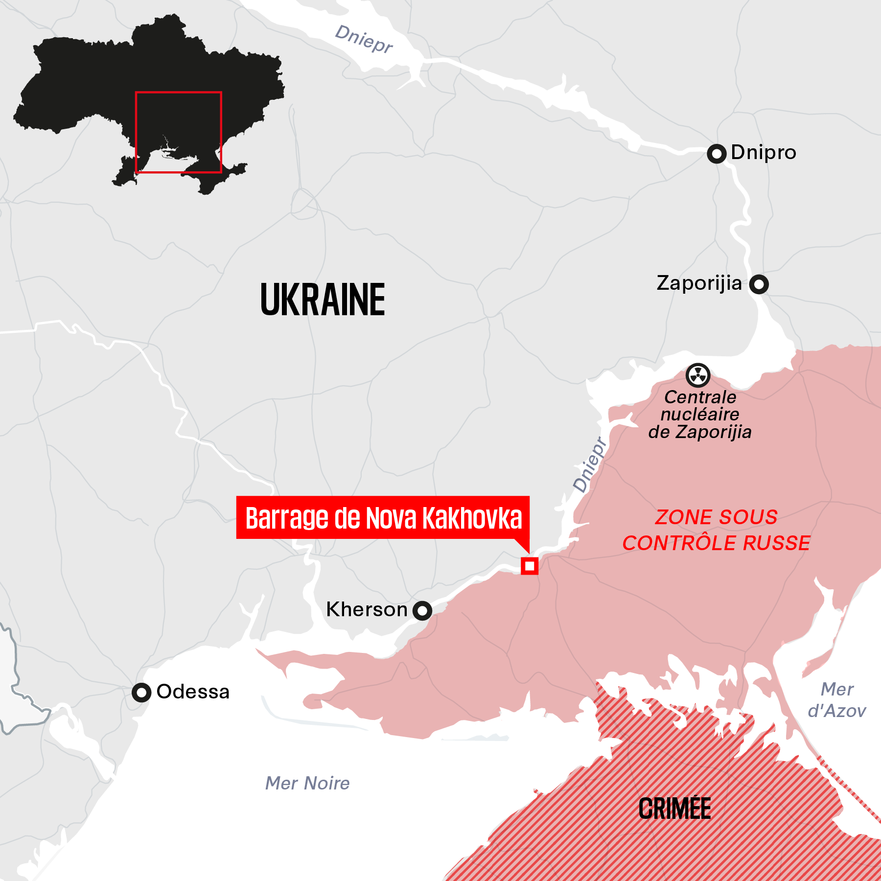 EN DIRECT - Destruction du barrage Nova Kakhovka : l'Ukraine dit évacuer  plus de «17 000 civils» – Libération