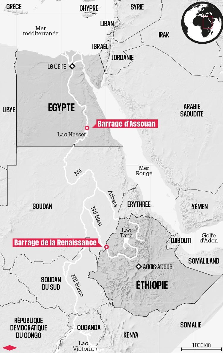 EGYPTE - PIECE de 5 Milliemes - FAO - Achèvement du barrage d'Assouan - 1973
