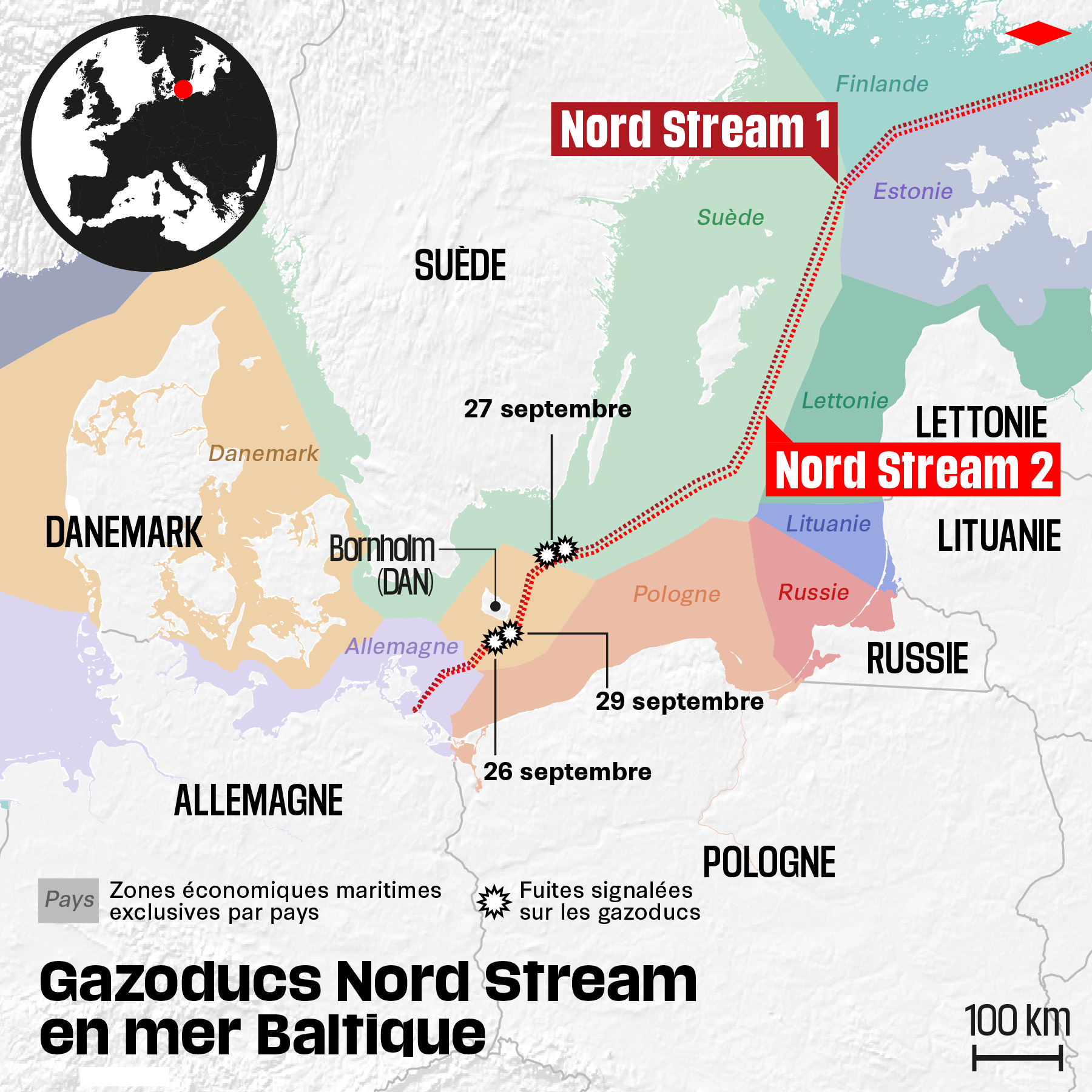 Gazoduc Nord Stream 2: les fuites colmatées par la pression de l'eau –  Libération