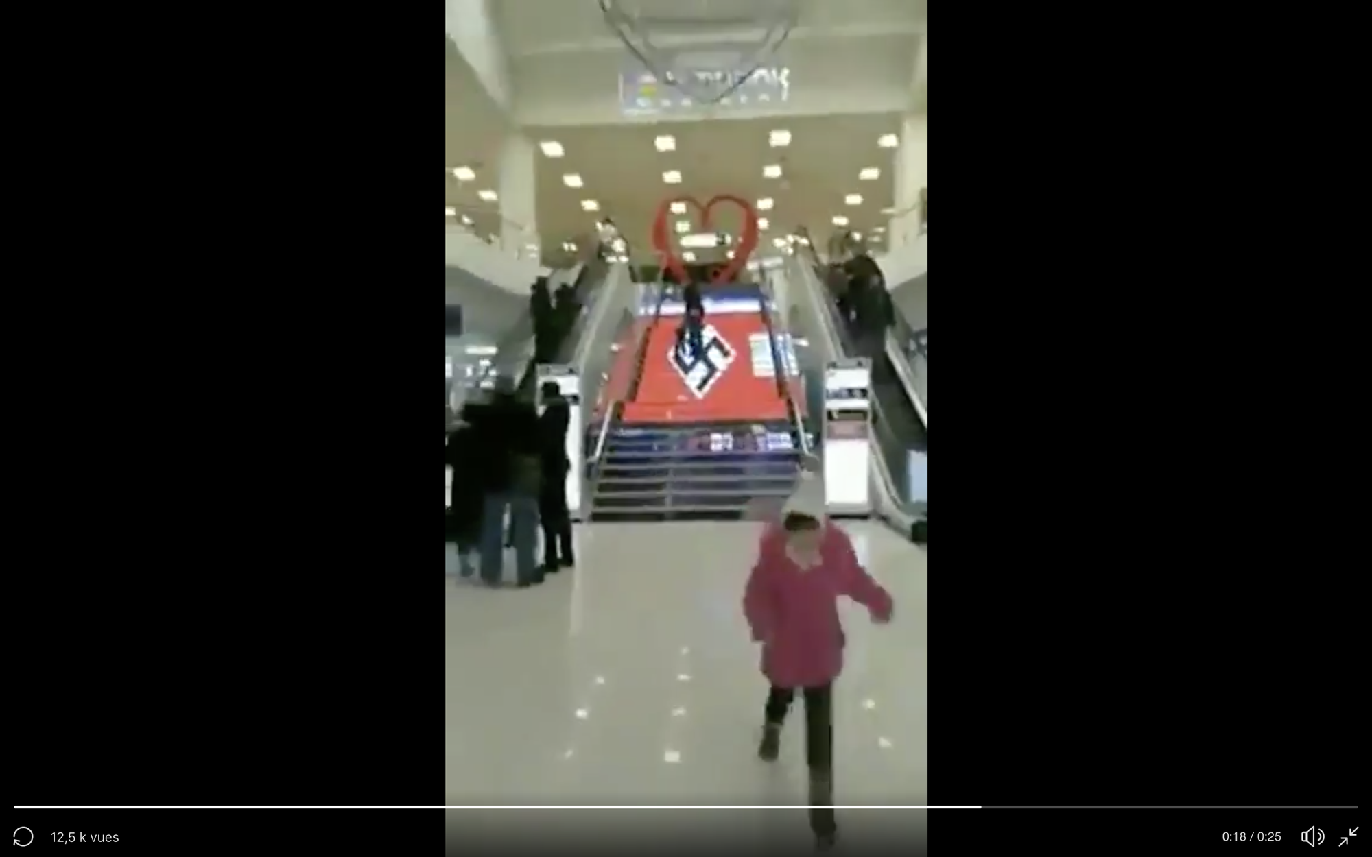 Un drapeau nazi a-t-il été affiché dans un centre commercial ukrainien? –  Libération