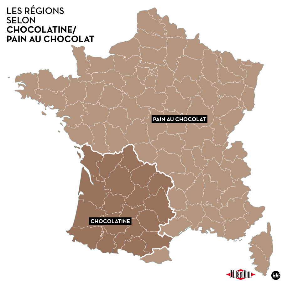 Chocolatine ou pain au chocolat ? Un Atlas recense les facéties du français  de nos régions - France Bleu