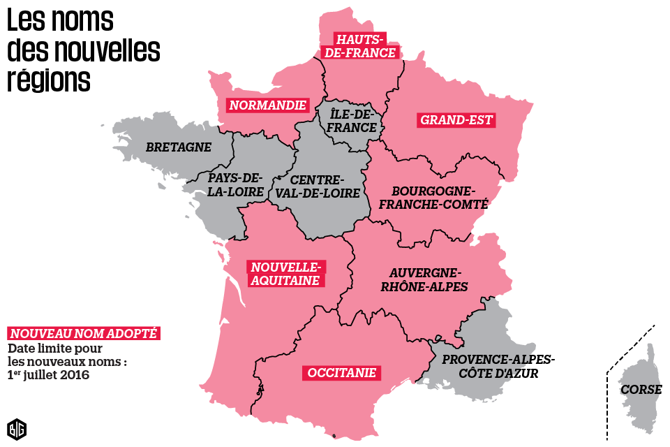 nouvelle régions françaises