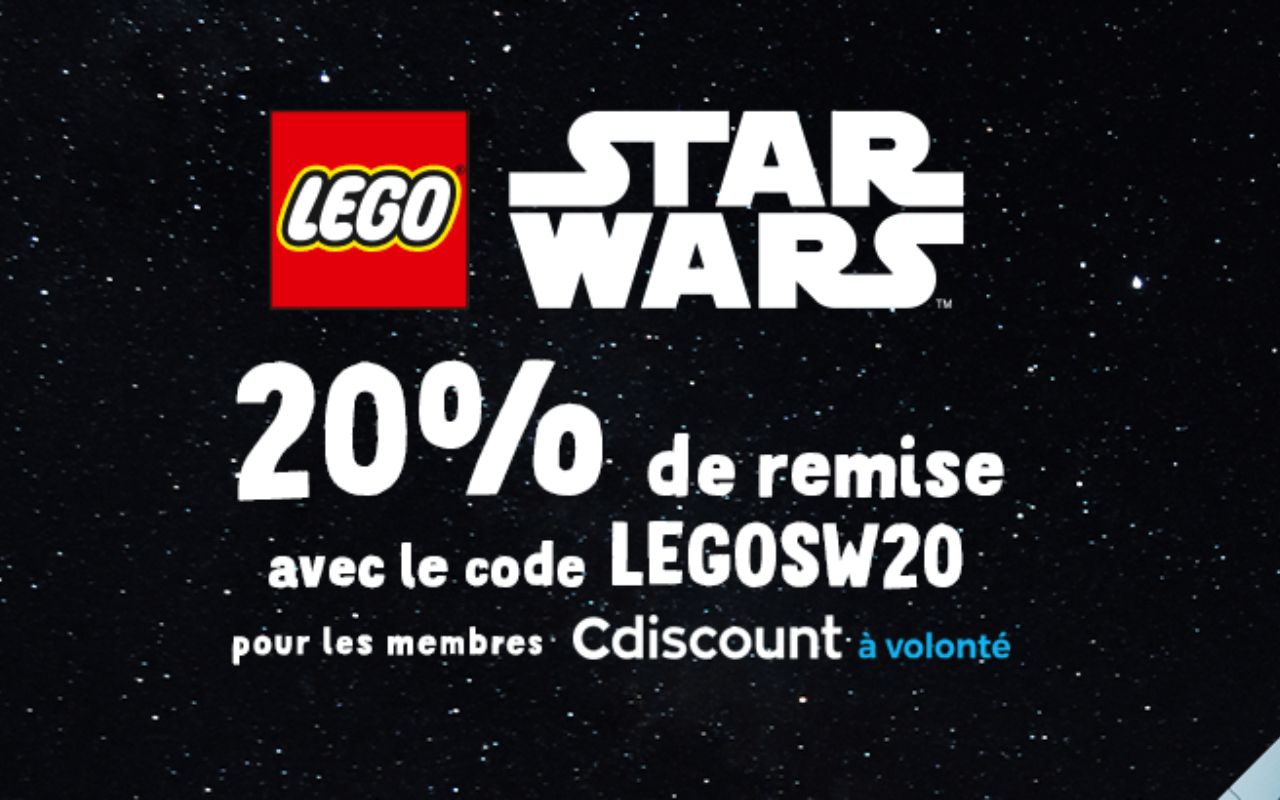 Cdiscount propose 20% de réduction sur une importante sélection de sets LEGO Star Wars // Cdiscount