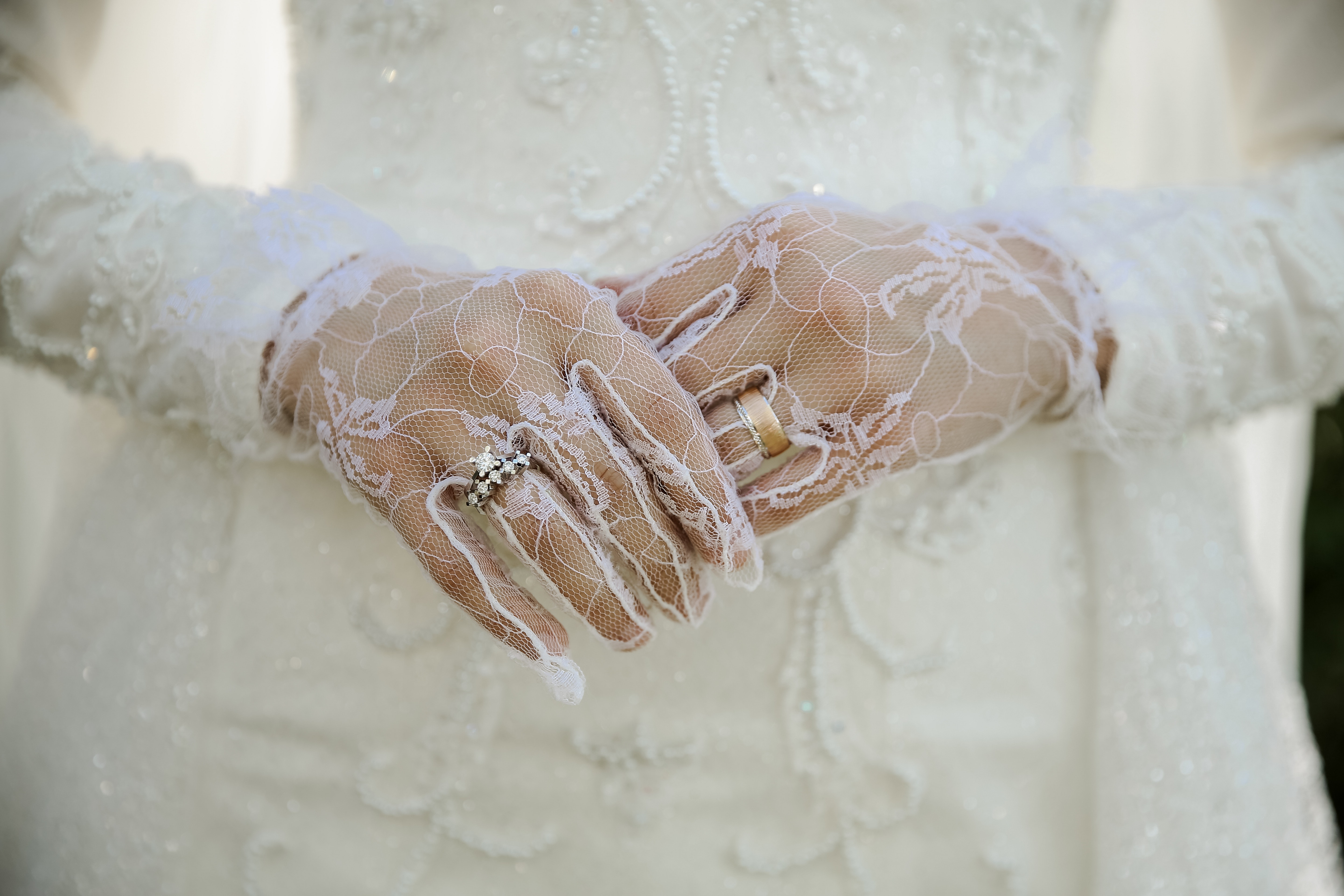 Mariage gants mariée mariée Gants Boucle brièvement ROMANTISME Blanc 