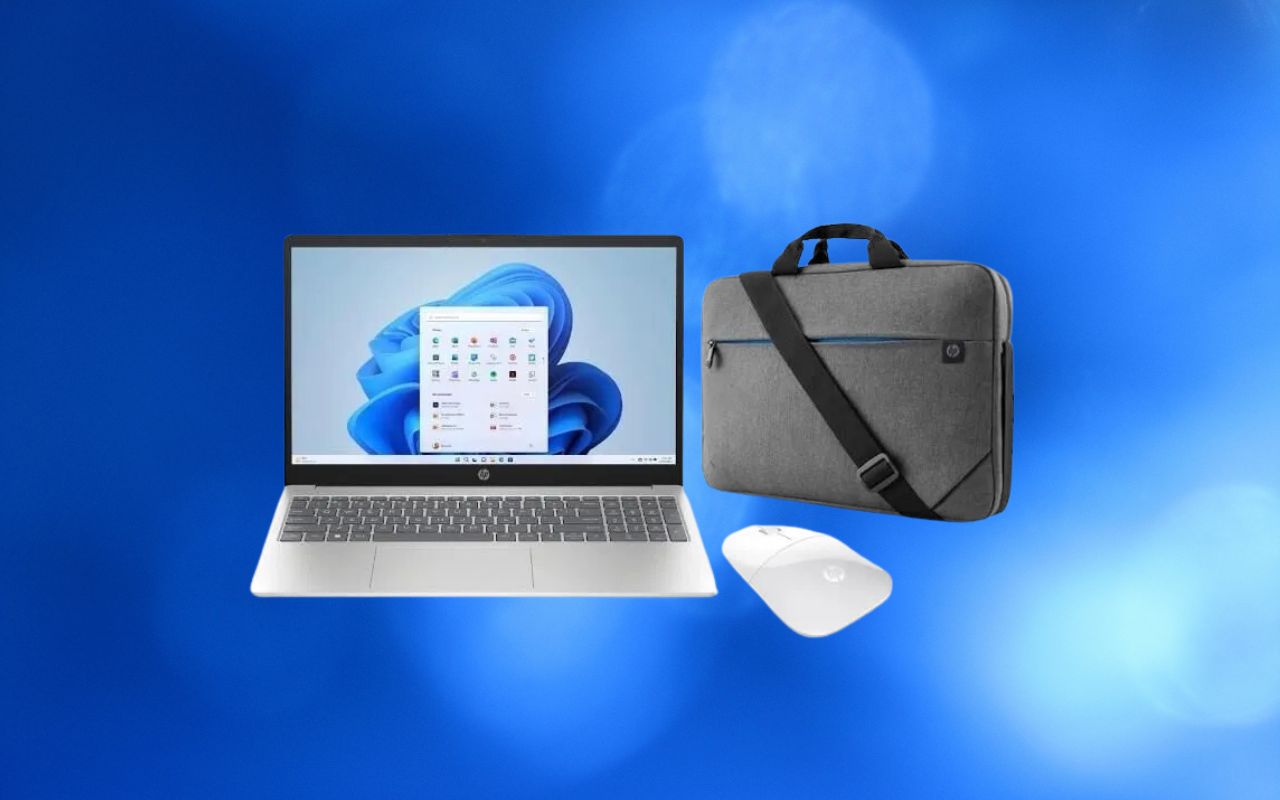 Foncez sur Cdiscount pour profiter de la promo en or sur ce pack PC portable HP, avec la sacoche et la souris sans fil // Cdiscount
