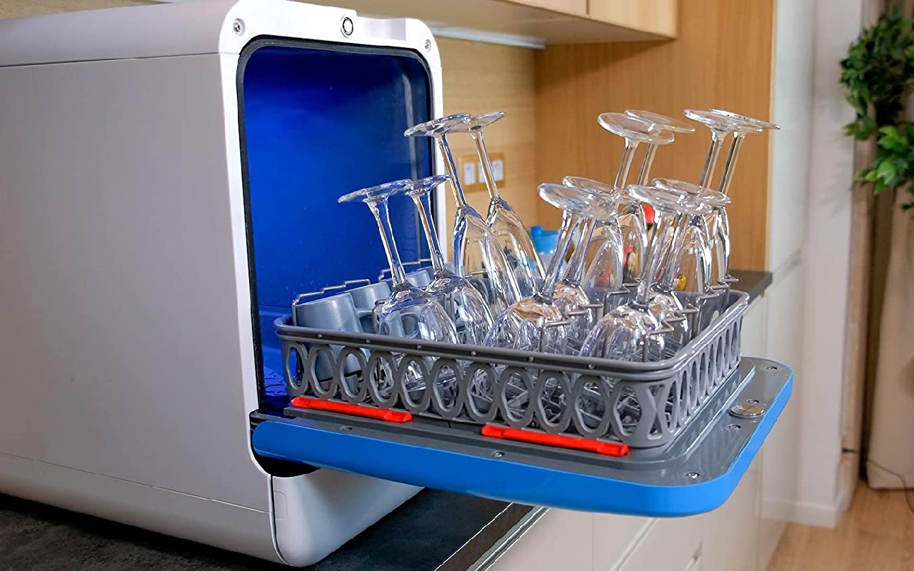 Lave-Vaisselle Compact Autonome Avec 6 Couverts Lave-Vaisselle De