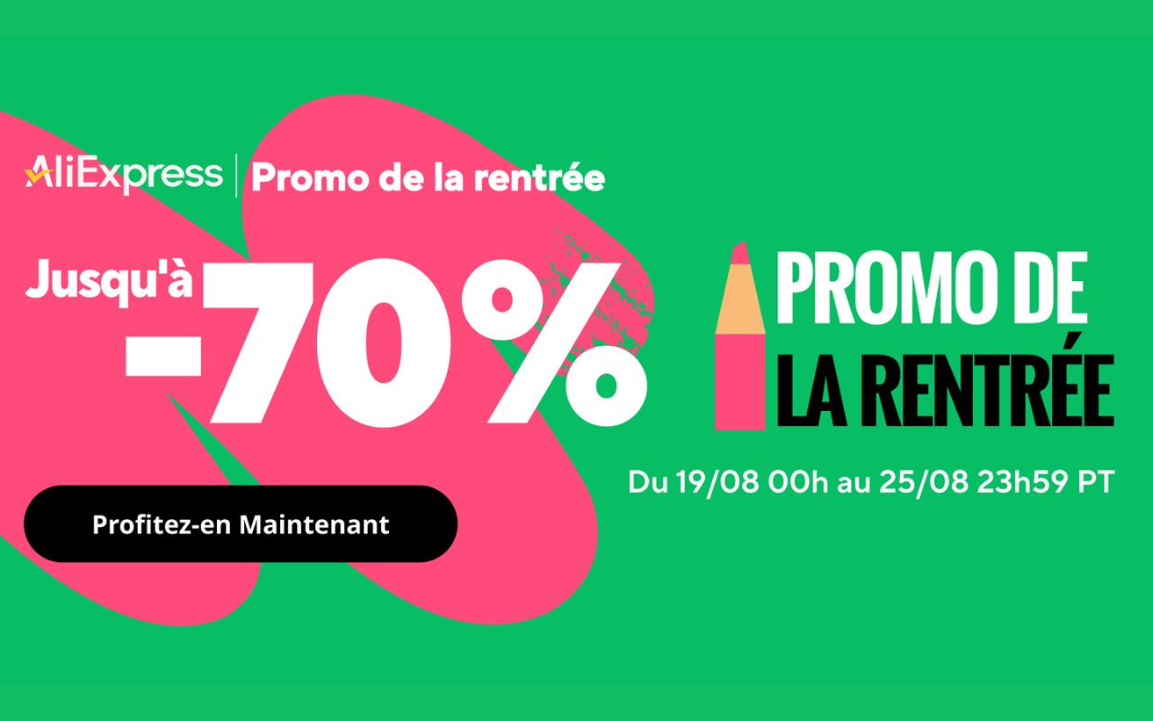 Top départ des promos de la rentrée : remises inédites et codes promo exclusifs // AliExpress