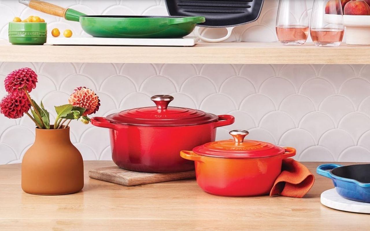 Uno Casa Cocotte en fonte – Batterie de cuisine antiadhésive de 3,7 L, poêle à braiser avec