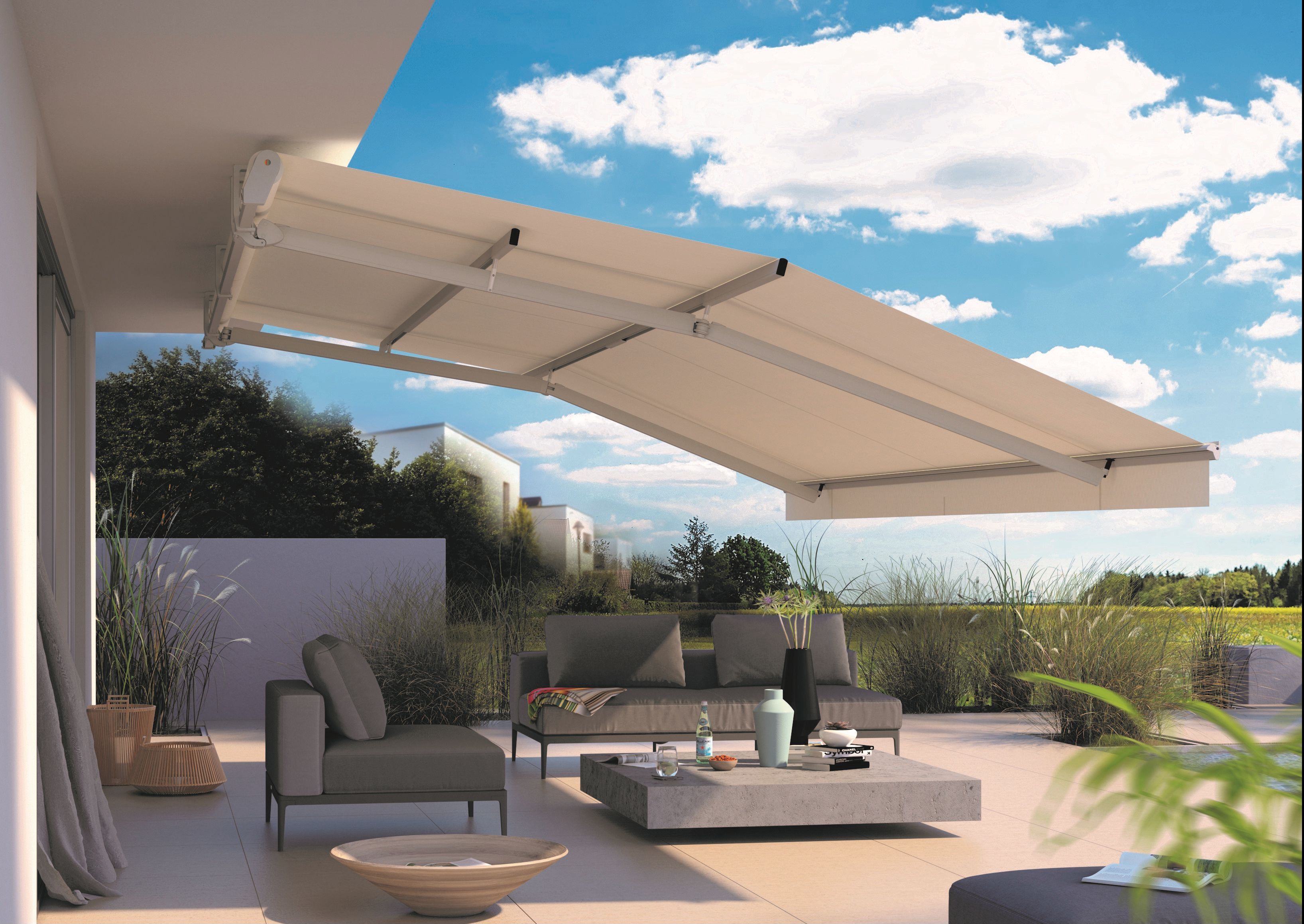 markisen winkel Anpassbare Terrassenmarkisen, manuell einziehbare Markise mit Kurbel, verstellbarer und Höhe, wasserdichte for Türen, Fenster, Decks, Veranda ( Color : B , Size : W250cm(98.42in) ) Garten Drop:70mm vegan tasche Yamaha FC-35 Digital Piano