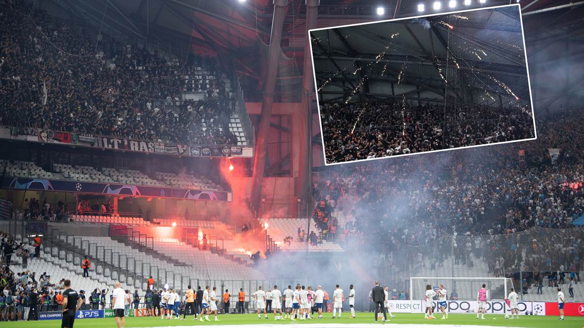 Eintracht-Fans zünden Böller, Bengalos und Raketen in Marseille Frankfurt droht Geisterspiel gegen Tottenham