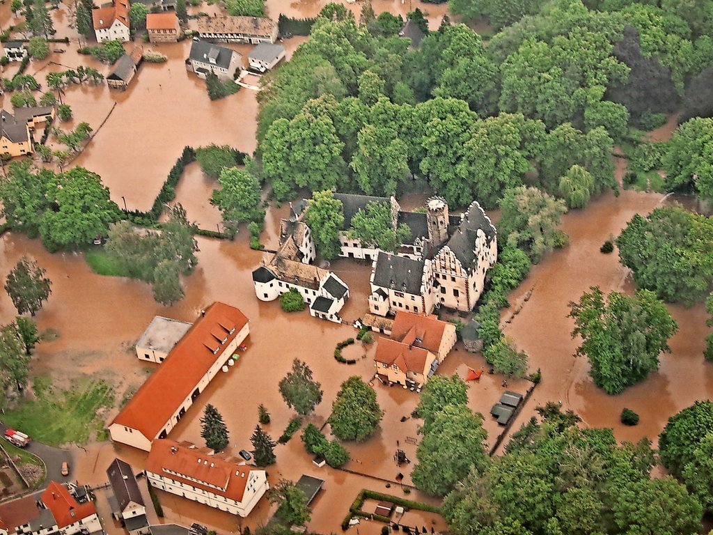 Das Hochwasser in Windischleuba im Sommer 2013