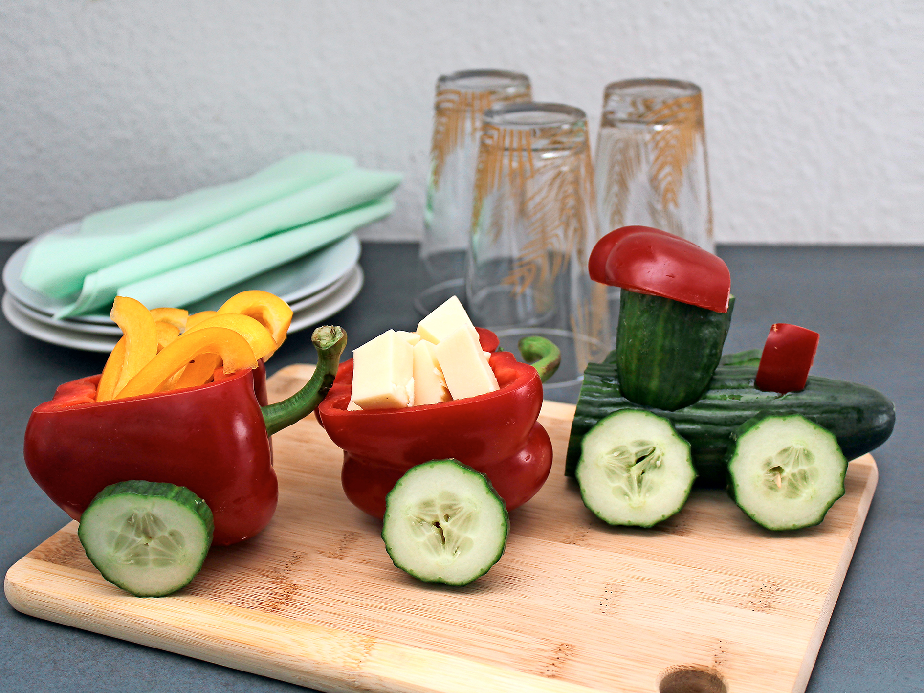 Gemüse und Obst für Kinder: So richten Sie das gesunde Essen fantasievoll an