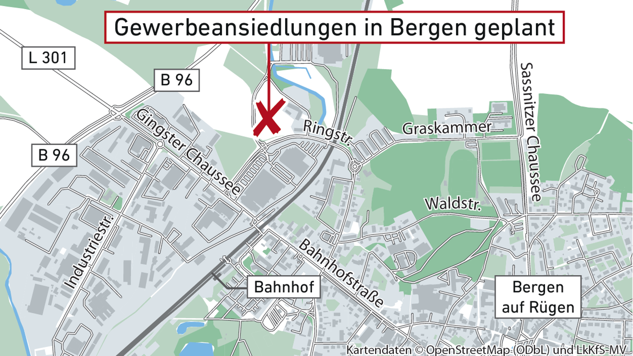 Rügen: Gewerbegebiet in Bergen geplant - diese Branchen wollen sich  ansiedeln