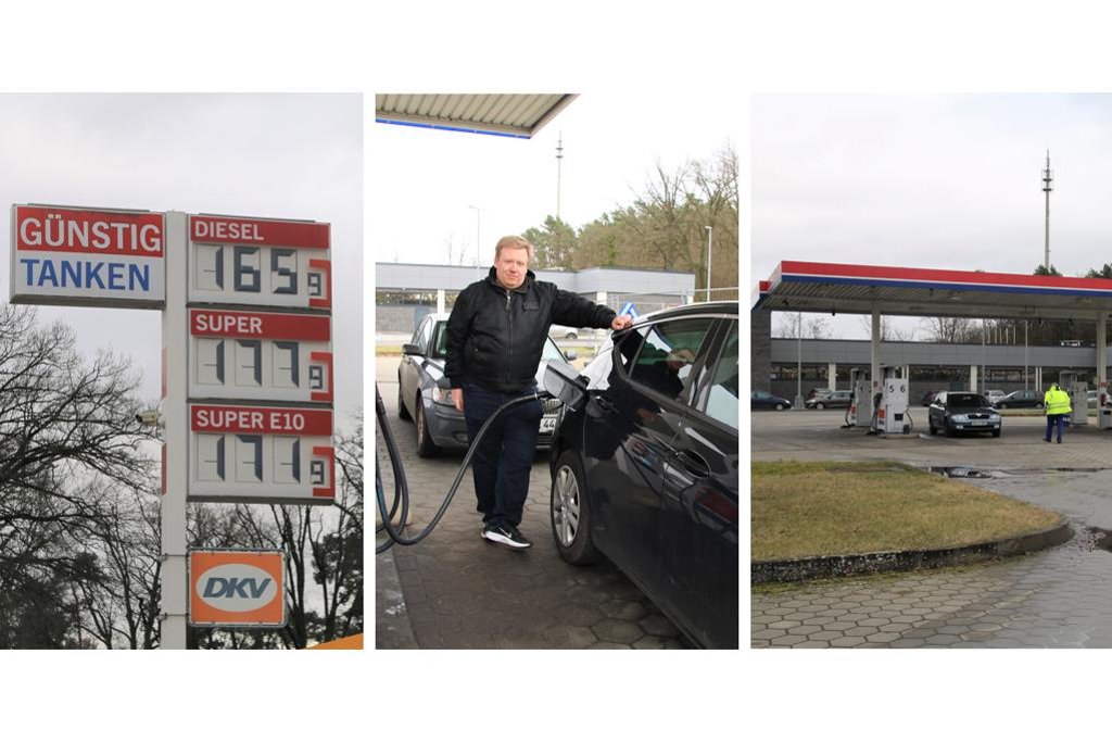 So reagieren Autofahrer in TF an der Tankstelle in Rangsdorf auf