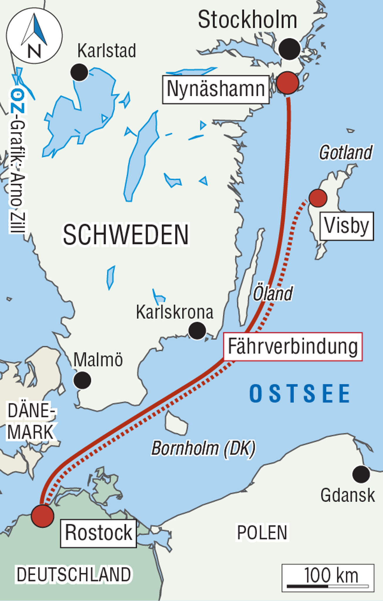 Neue "Hansalinjen" nach Schweden: Fähre verbindet Rostock Stockholm