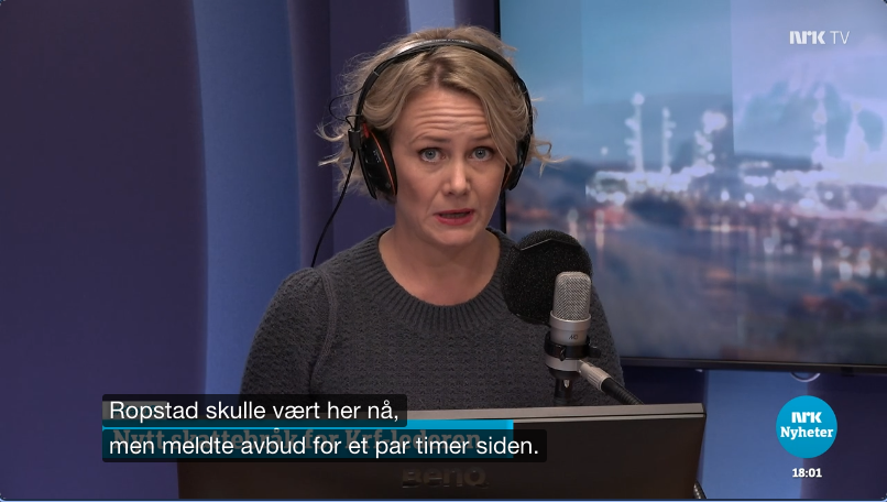 Skjermdump NRK Dagsnytt 18 Kjell Ingolf Ropstad 17.09.2021