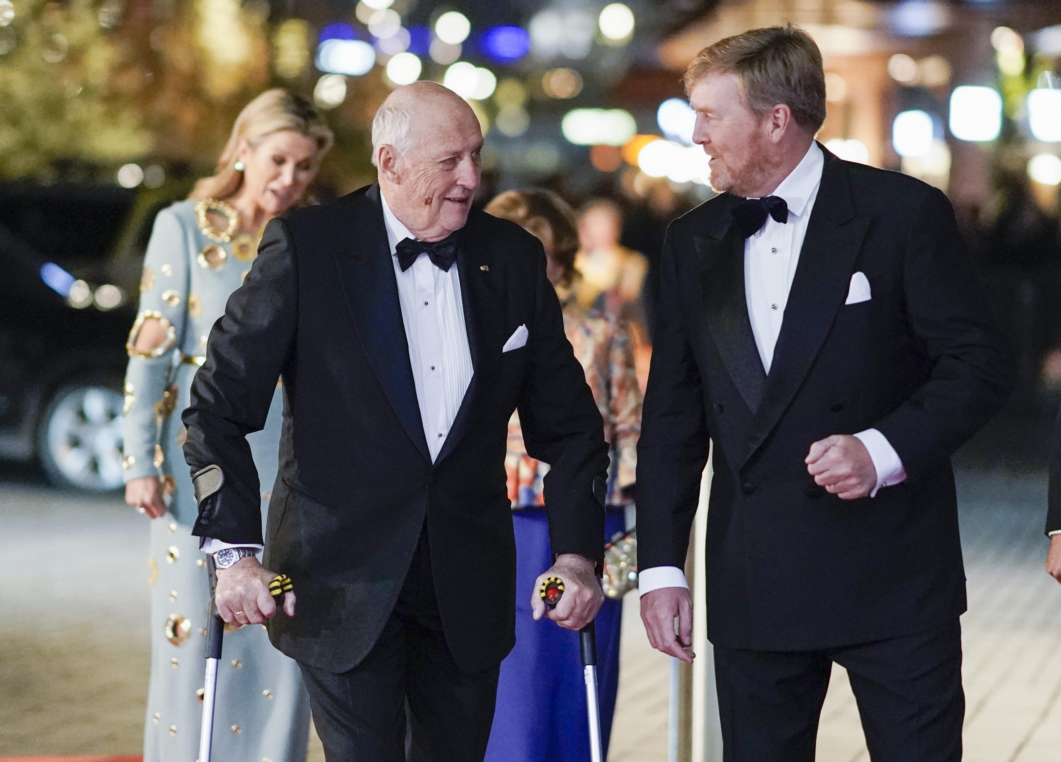 Kong Willem-Alexander og dronning Máxima av Nederland var i høst på statsbesøk i Norge. Her under et besøk på Munch-museet i Oslo sammen med kong Harald og dronning Sonja.
Foto: Terje Pedersen / NTB