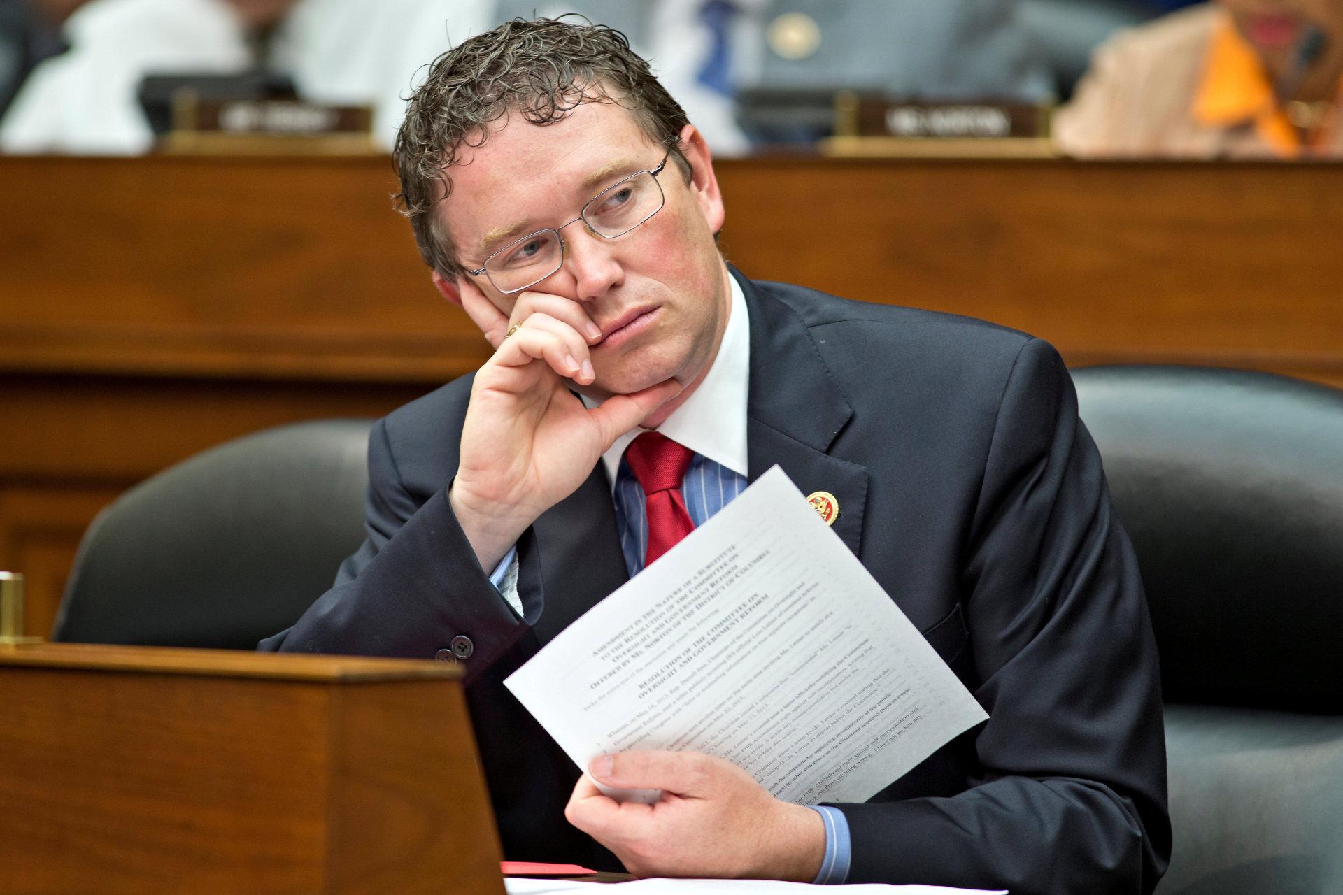 REPRESENTANT: Thomas Massie, republikaner fra Kentucky, insisterte på at vennen Hans Høeg skulle  bli stabssjef for Massie i den amerikanske kongressen.  FOTO: NTB SCANPIX