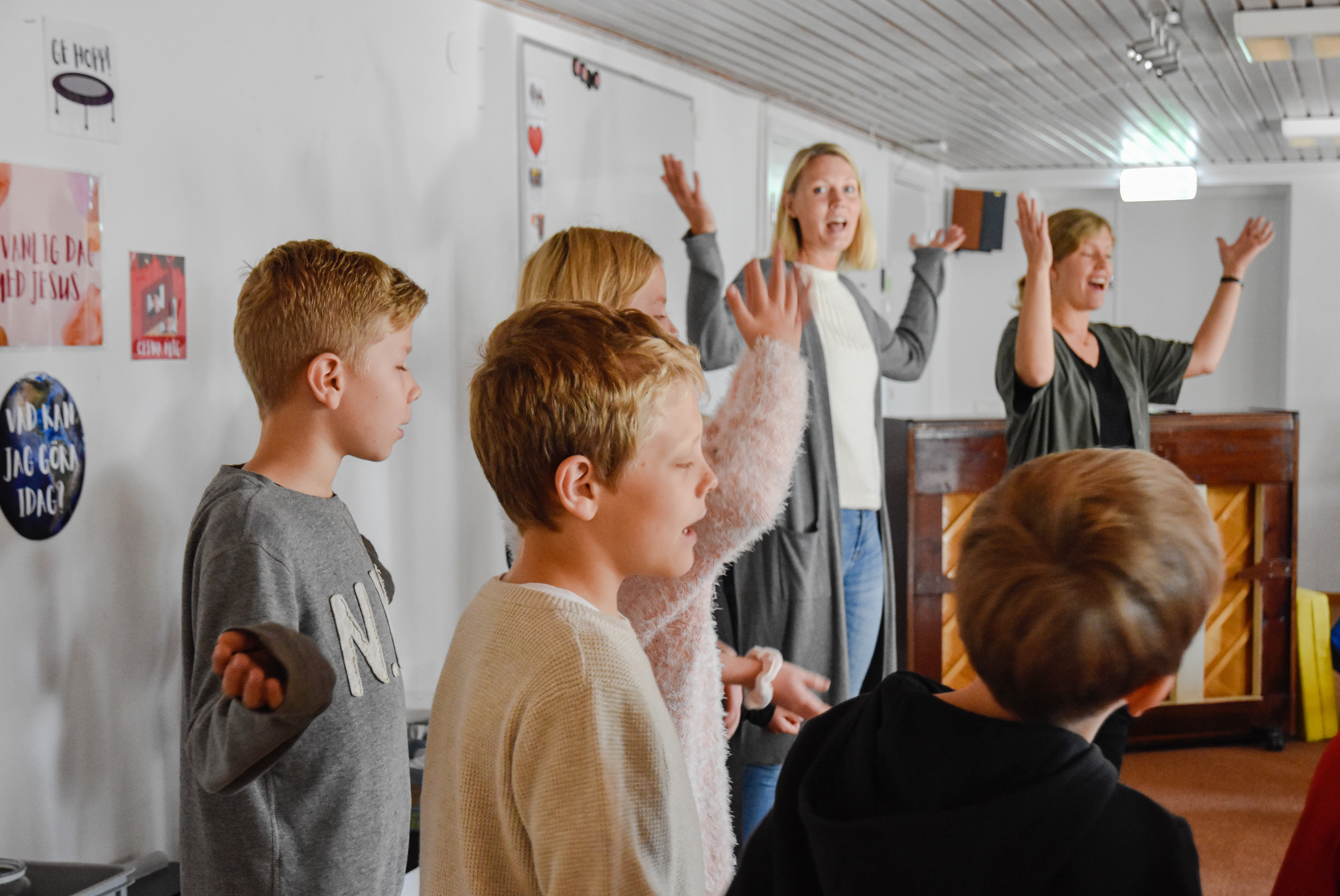 Söndagsskola i Värnamo missionskyrka.