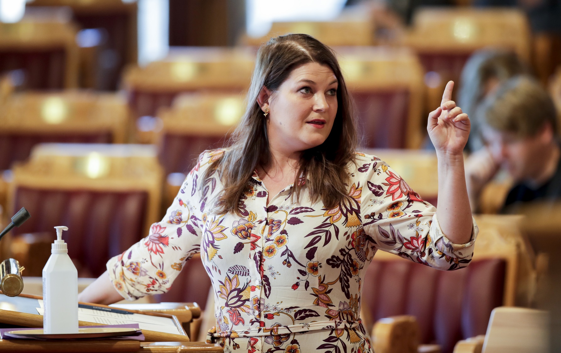 Cecilie Myrseth (Ap)  i den muntlig spørretime på stortinget.
Foto: Vidar Ruud / NTB