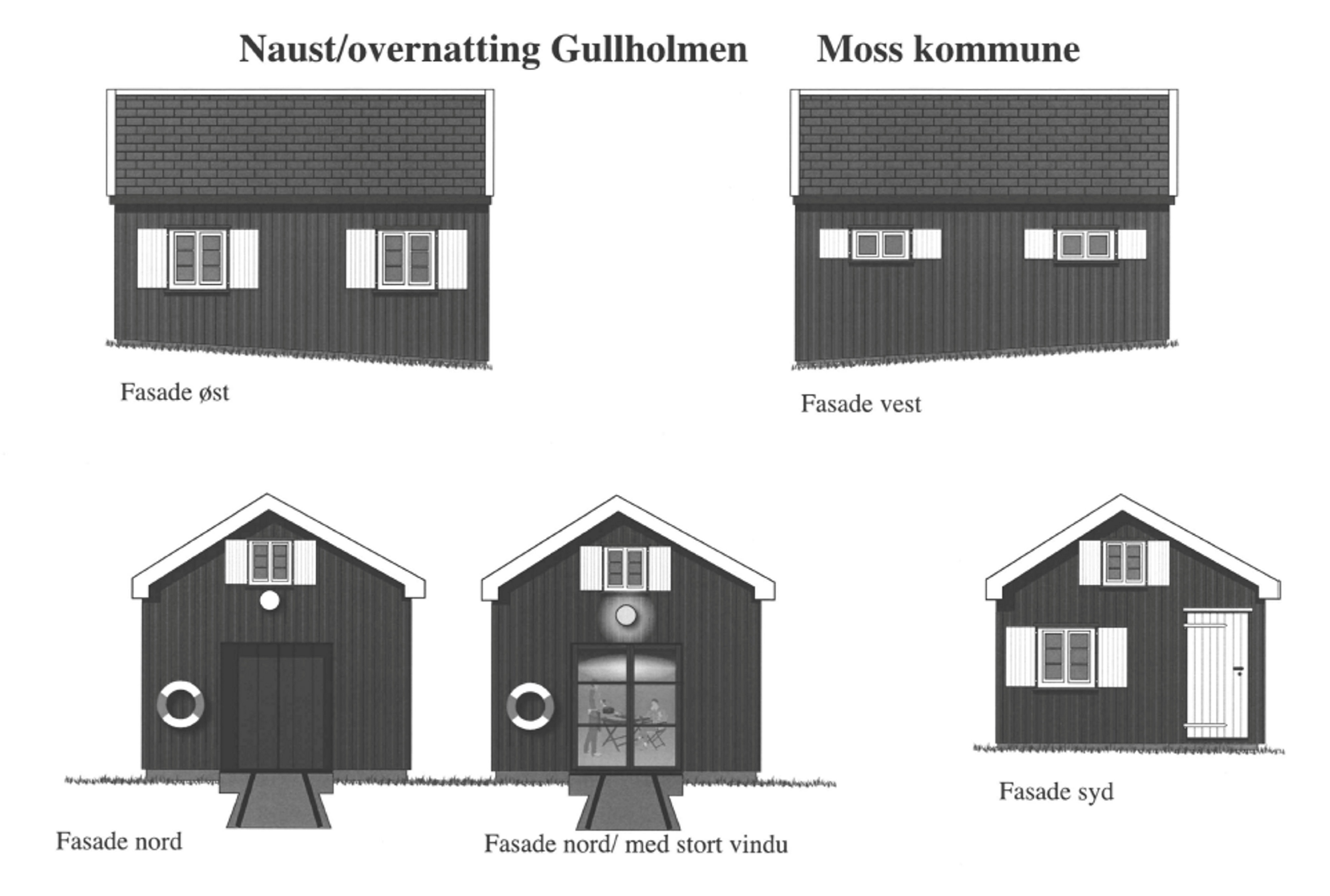 Slik blir bygget kjent som Naustet seende ut etter rehabiliteringen. ILLUSTRASJON: MOSS KOMMUNE