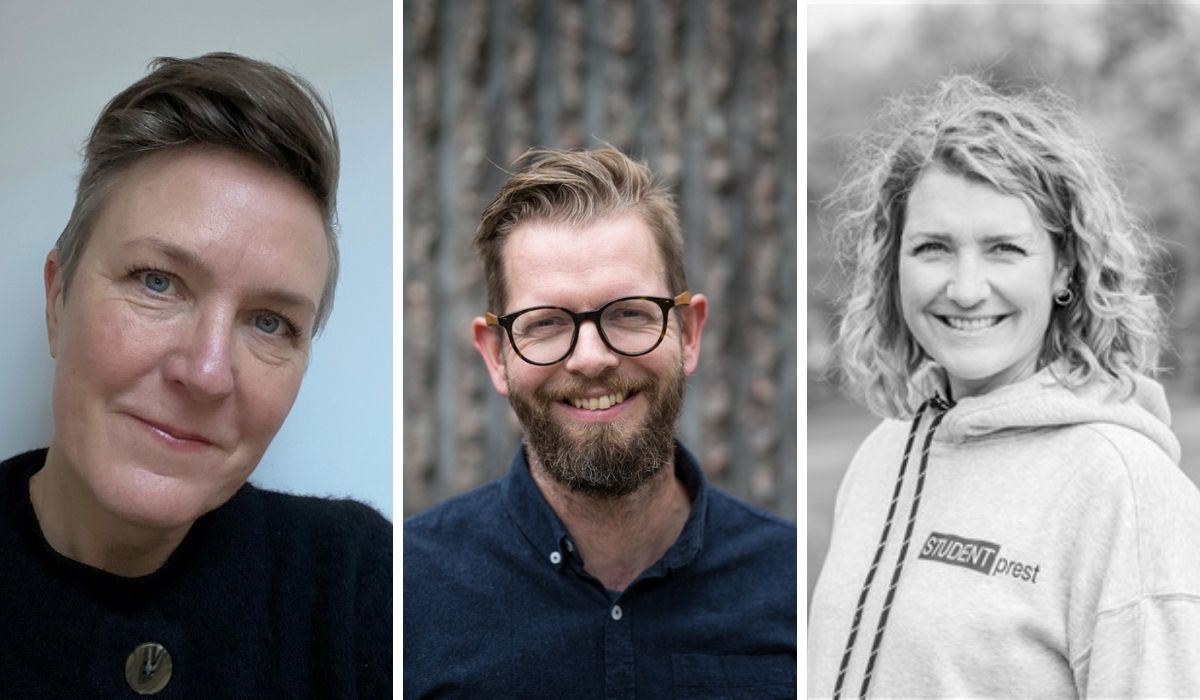 Anne Anita Lillebø, studentprest ved UiO, Erland Grøtberg, studentprest ved UiA og Lena Rebekka Risnes, studentprest i Trondheim