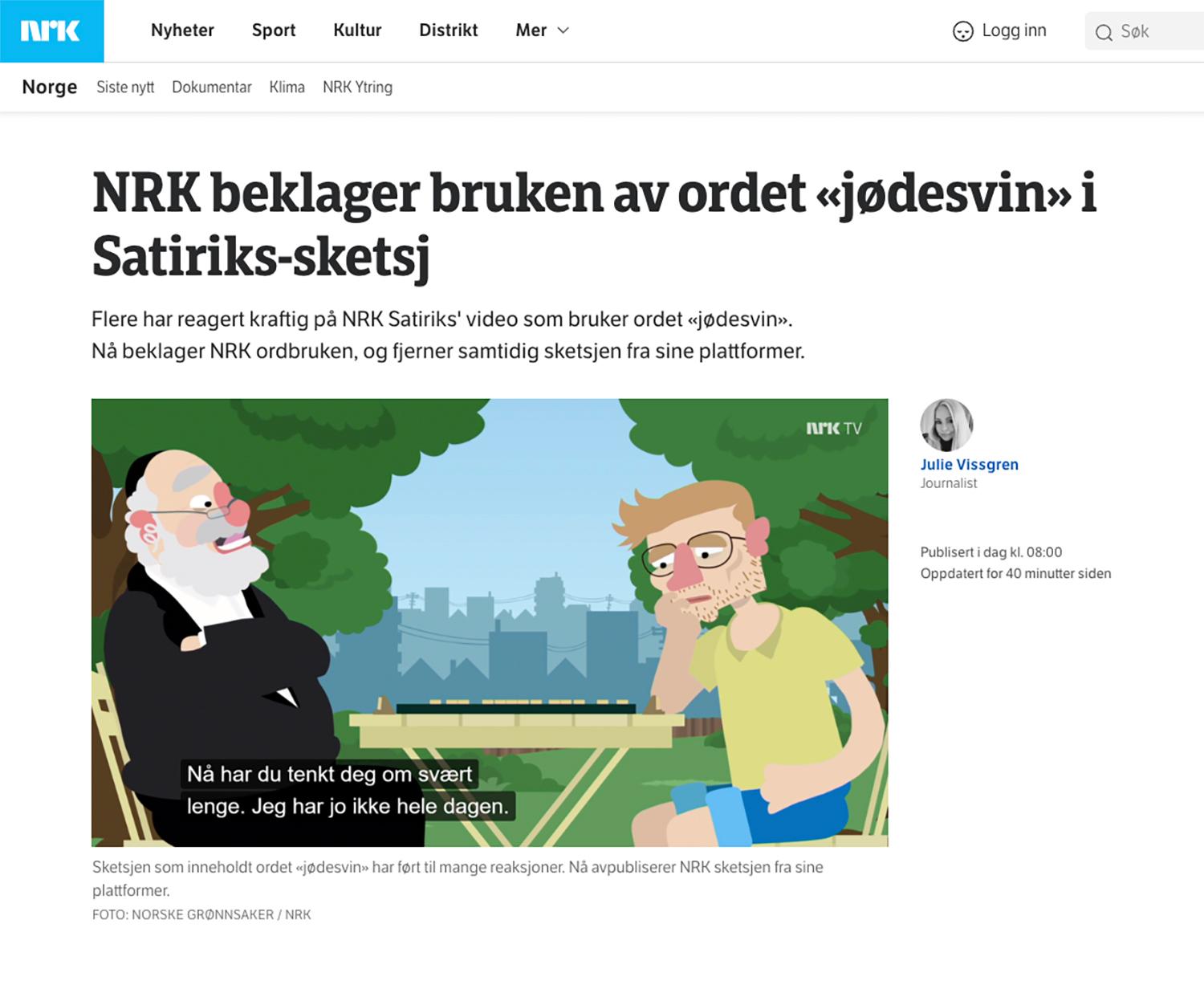 NRK fjerner jøde-sketsj