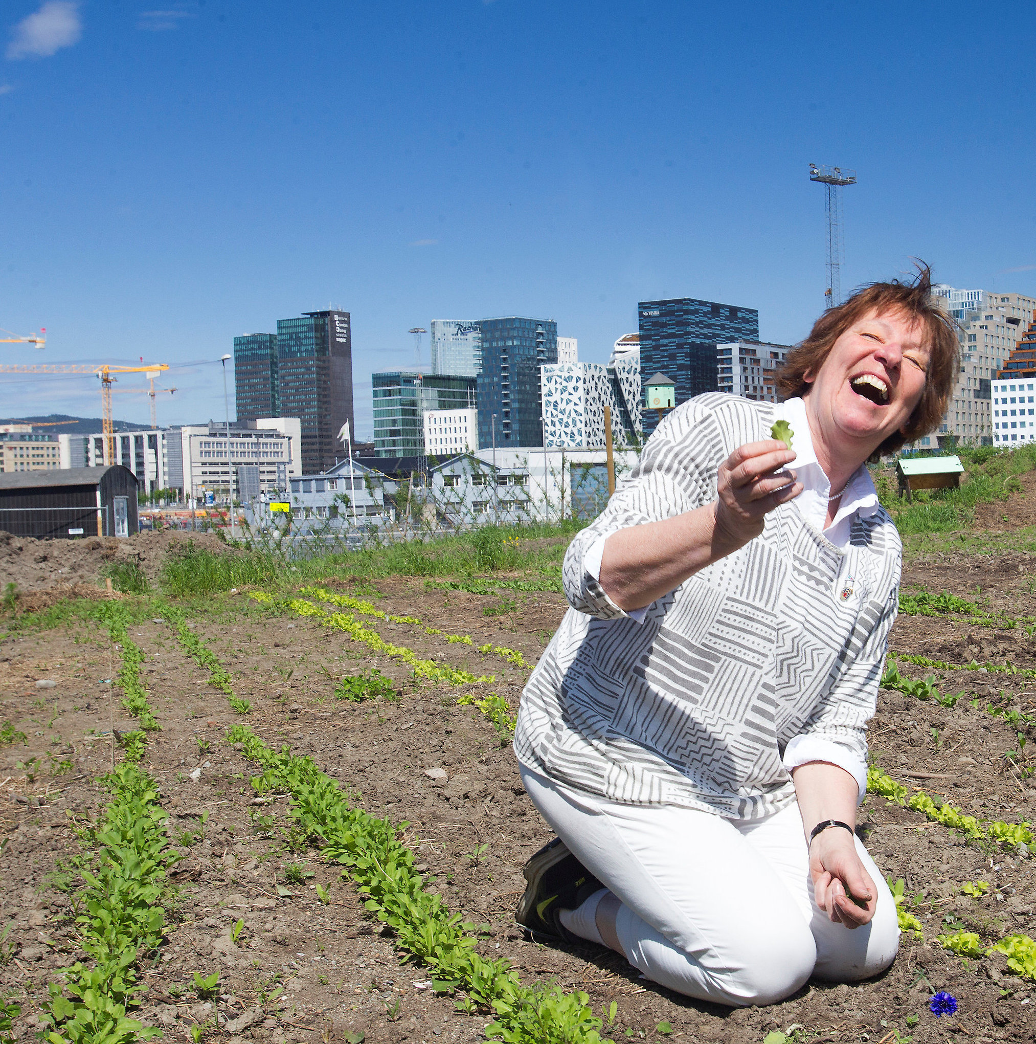 Marianne Borgen var ikke redd for å bli skitten verken på hender eller klær. 